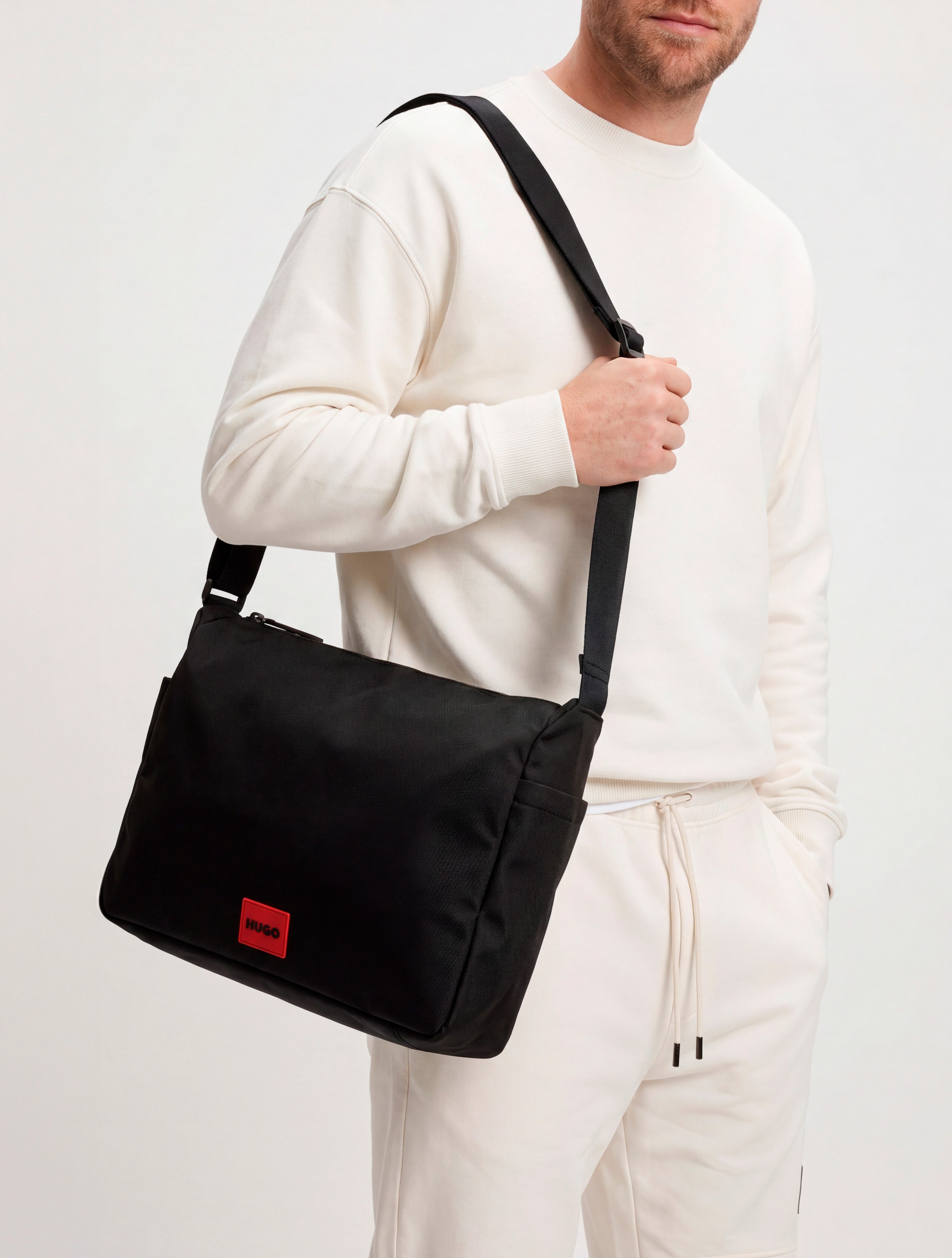 HUGO Umhängetasche Ethon 3.0 Messenger Bag, Herren Arbeitstasche, Schultertasche mit Reißverschluss
