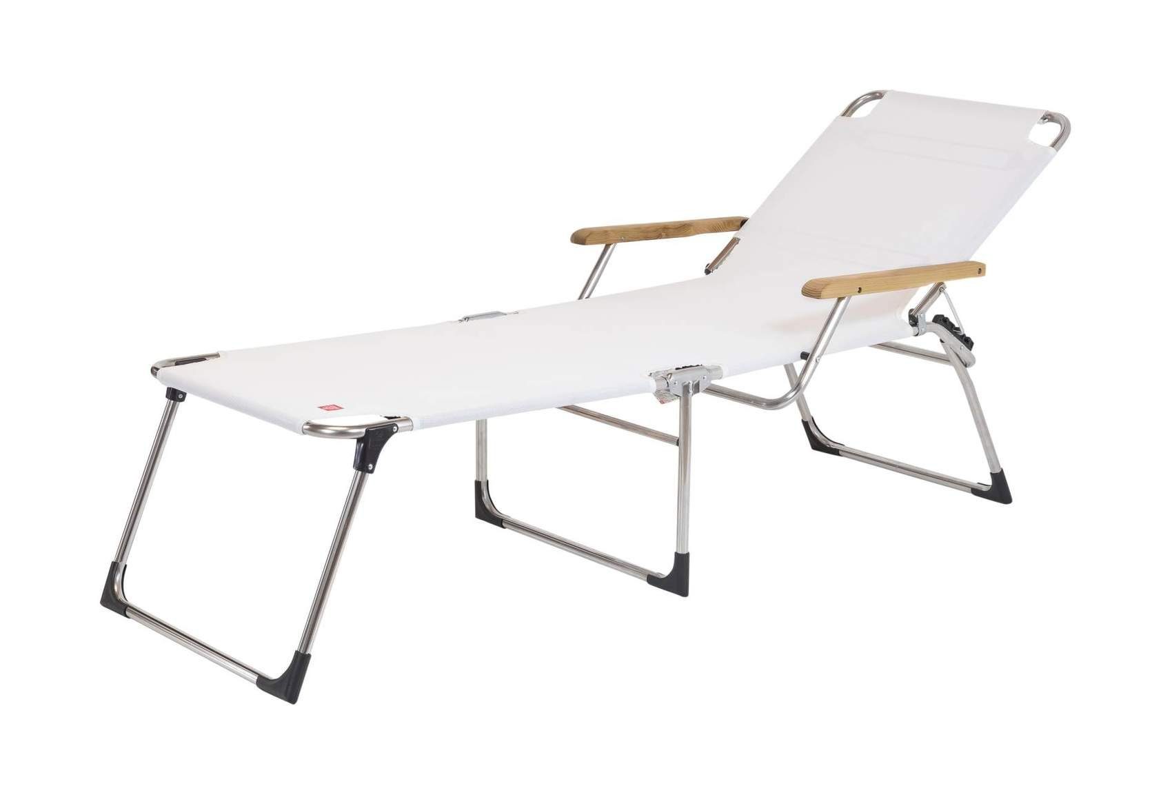Fiam Gartenliege Sonnenliege Amigo 40 plus Weiß mit Armlehne von FIAM