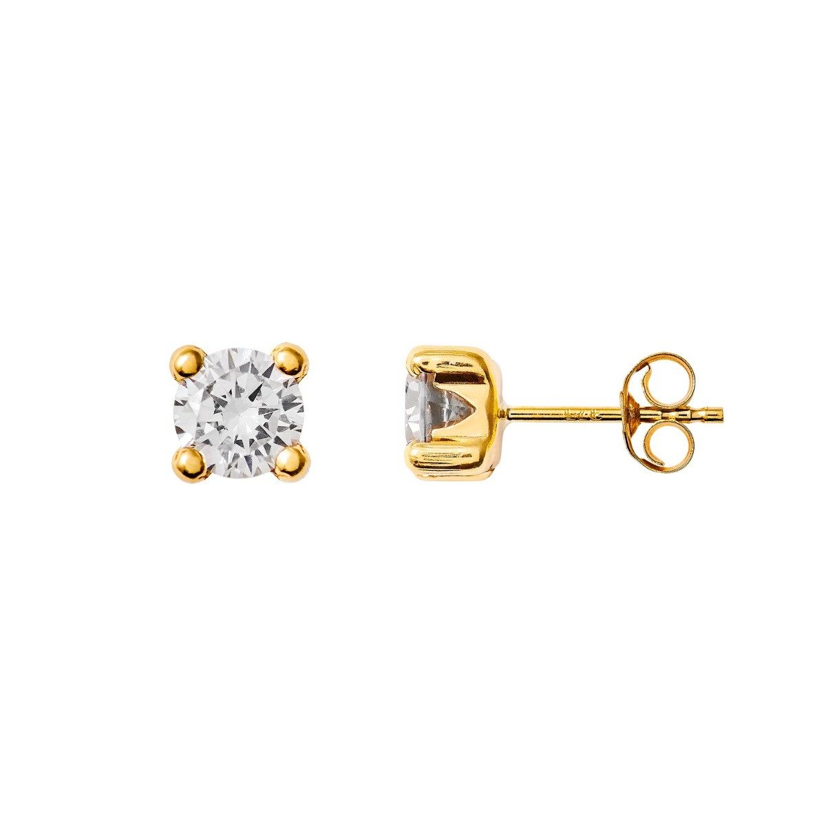 Paar Ohrstecker XG14K4051G Ohrstecker Ohrringe Damen Fine Krappenform Gelbgold 585/-