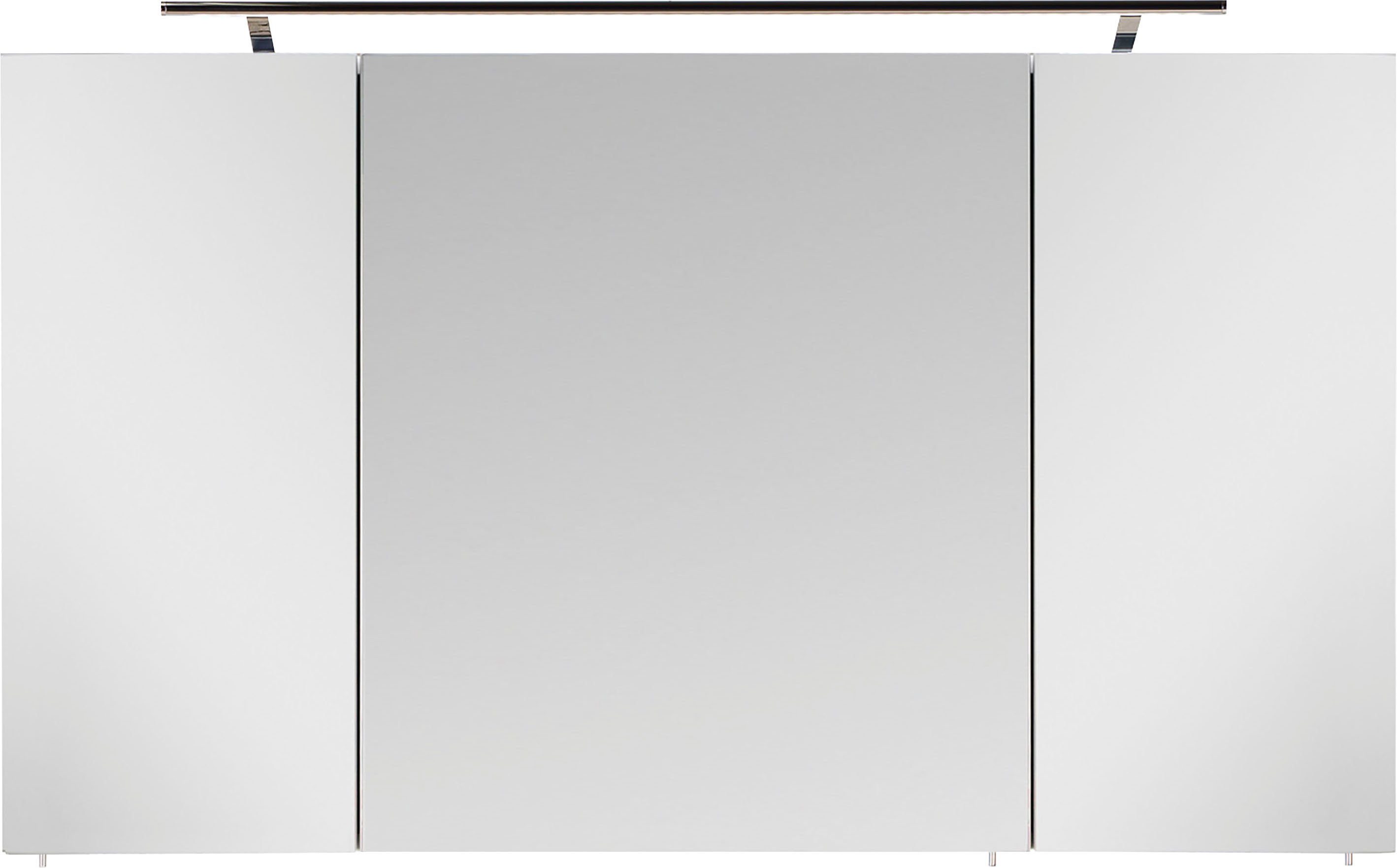 | 120 cm MARLIN 3040, Spiegelschrank Breite weiß weiß