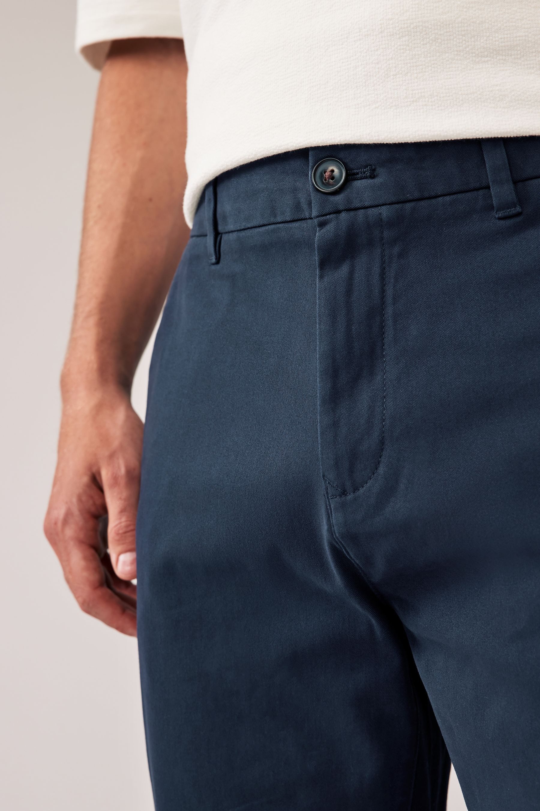 Next Chinohose Straight Fit Chinohose mit Stretch im 2er-Pack (2-tlg)