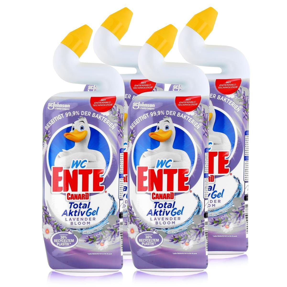 AktivGel (4er WC Pack) 750ml Bloom WC-Reiniger Total WC-Reiniger Ente Lavender WC Ente