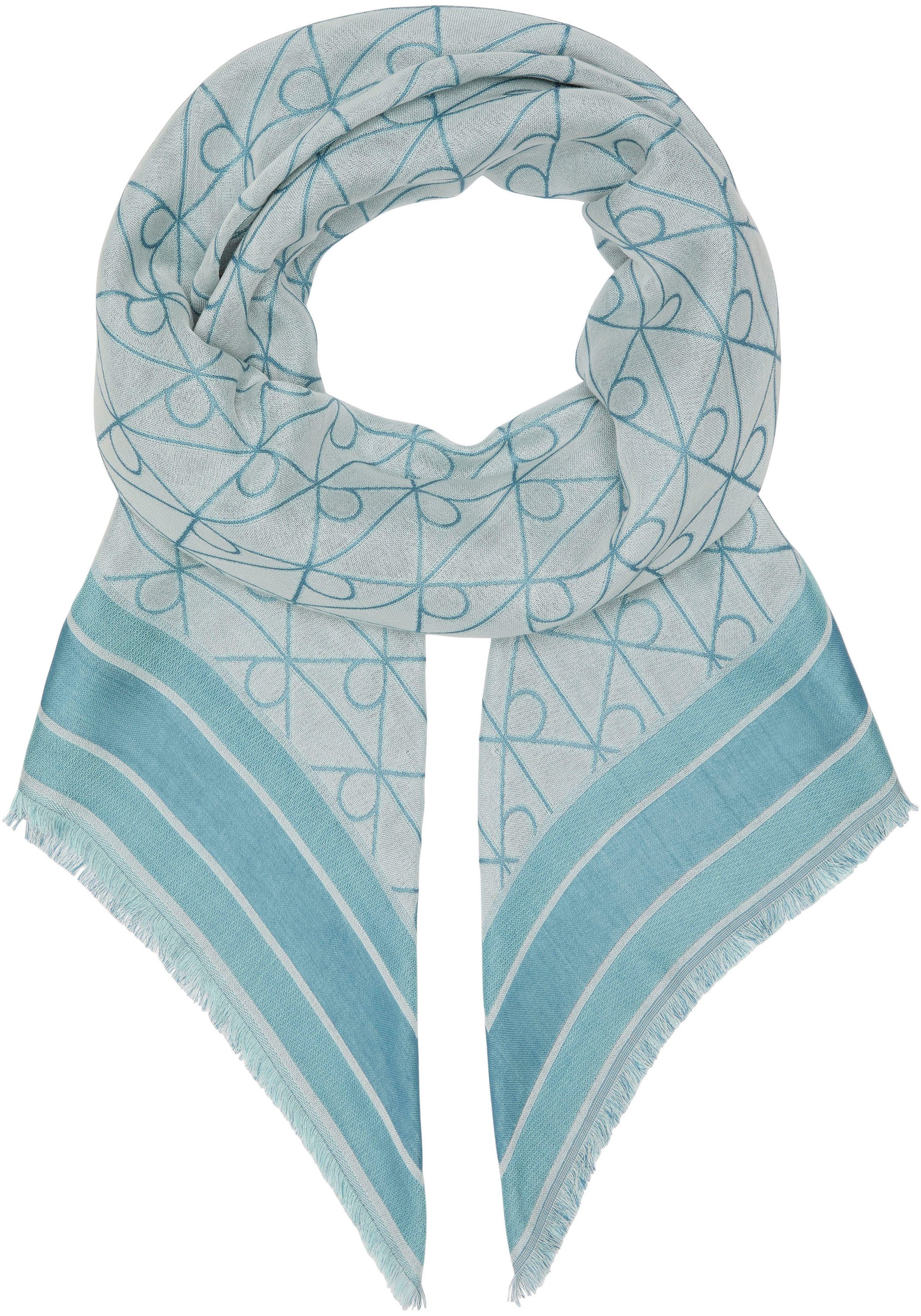 Calvin Klein Modetuch EMBLEM AOP JACQUARD SQUARE SCARF, Mit Markenlabelmusterung