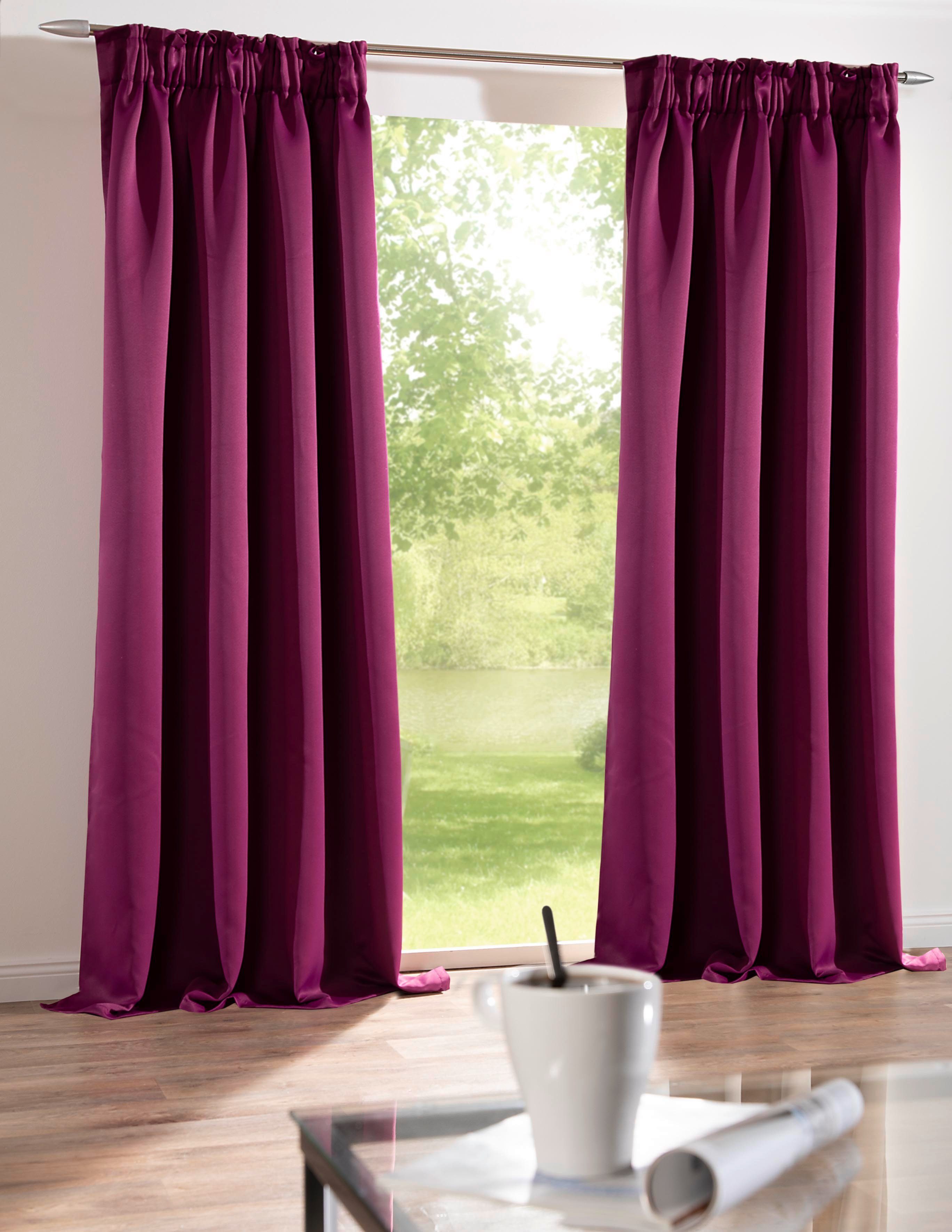 DecoHome24 Gardine Brillant (2 St), Kräuselband, blickdicht, blickdicht günstig online kaufen
