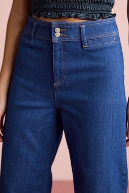 Next Weite Jeans Kurz geschnittene Jeans mit weitem Bein (1-tlg)
