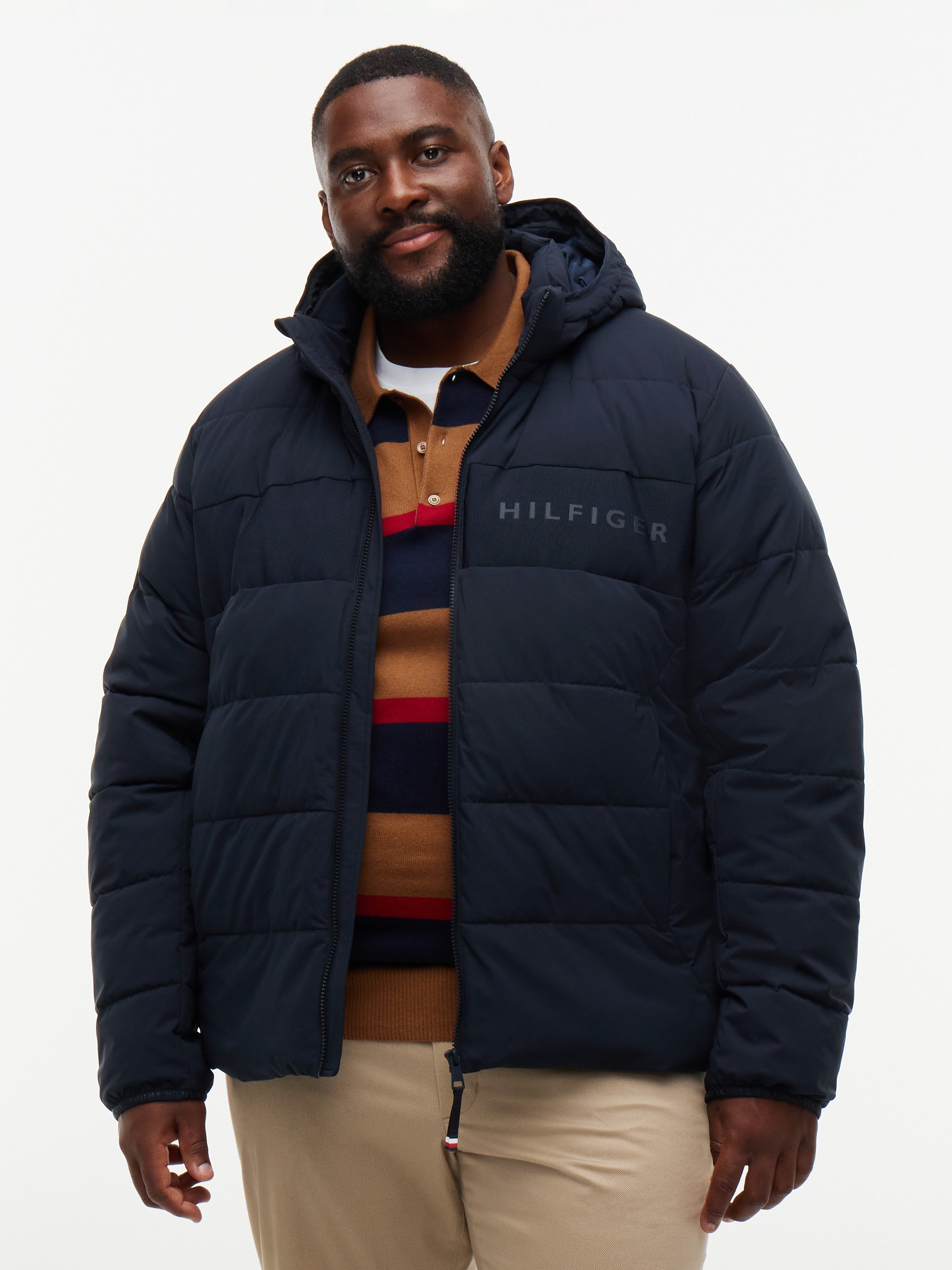 Tommy Hilfiger Big & Tall Steppjacke BT-DETACH HOODED BRANDED Große Größen, normale Passform