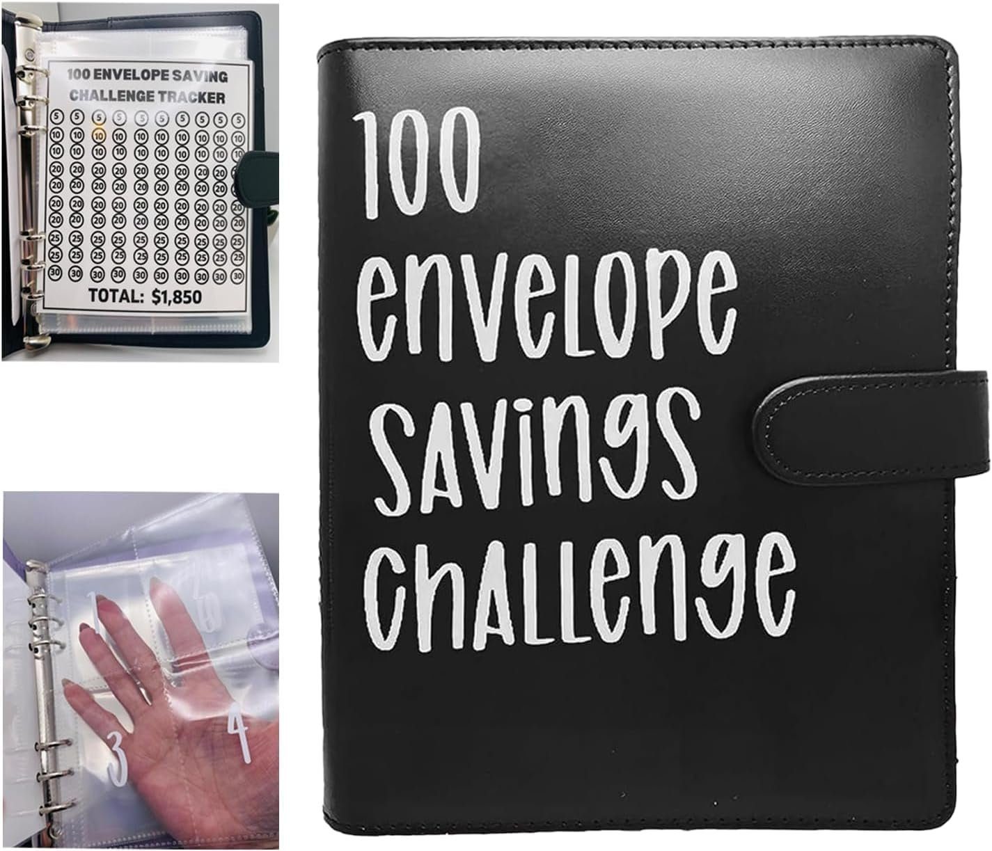 autolock Geldkassette A5-Geld-Organizer,Geldspar-Ordner,Budget-Ordner zu sparen, mit 100 Umschlägen,Einfache und lustige Art zu sparen €5,050