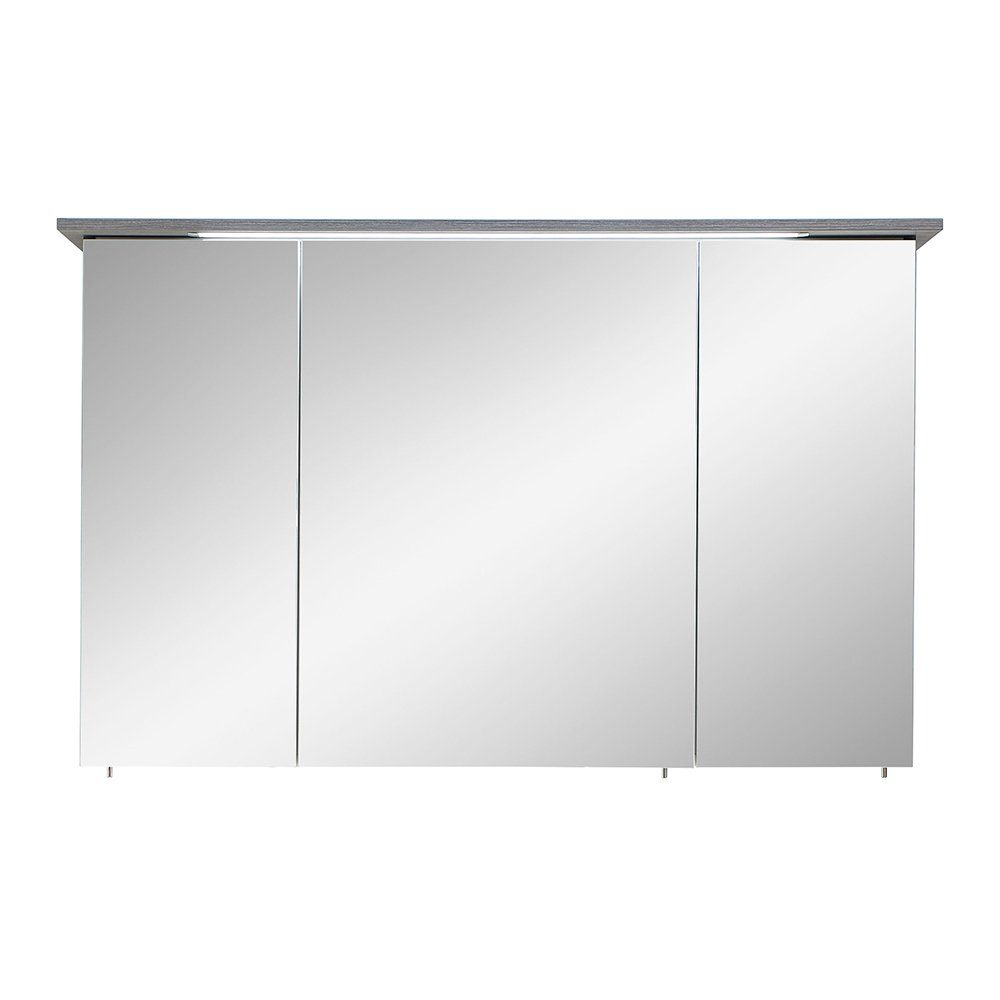 Lomadox Spiegelschrank ALINA-66 Badezimmer in Graphit Struktur quer Nachb. - B/H/T: 115/72/20cm