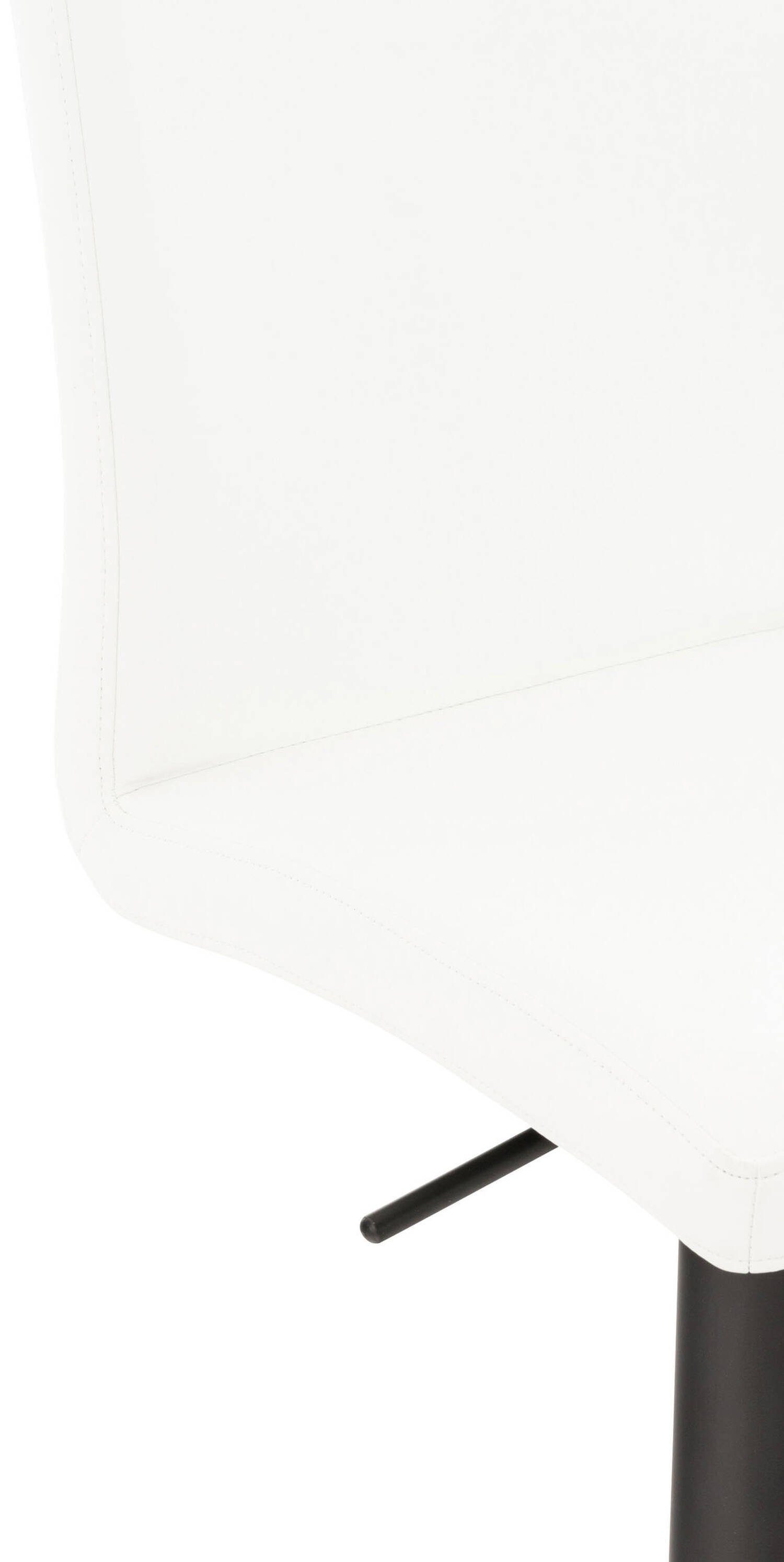 Sitzfläche: Theke Gestell Cathy und mit Barhocker & - - schwarz Weiß Hocker Kunstleder (Barstuhl Metall TPFLiving und für höhenverstellbar Fußstütze angenehmer Rückenlehne bequemer drehbar), Küche