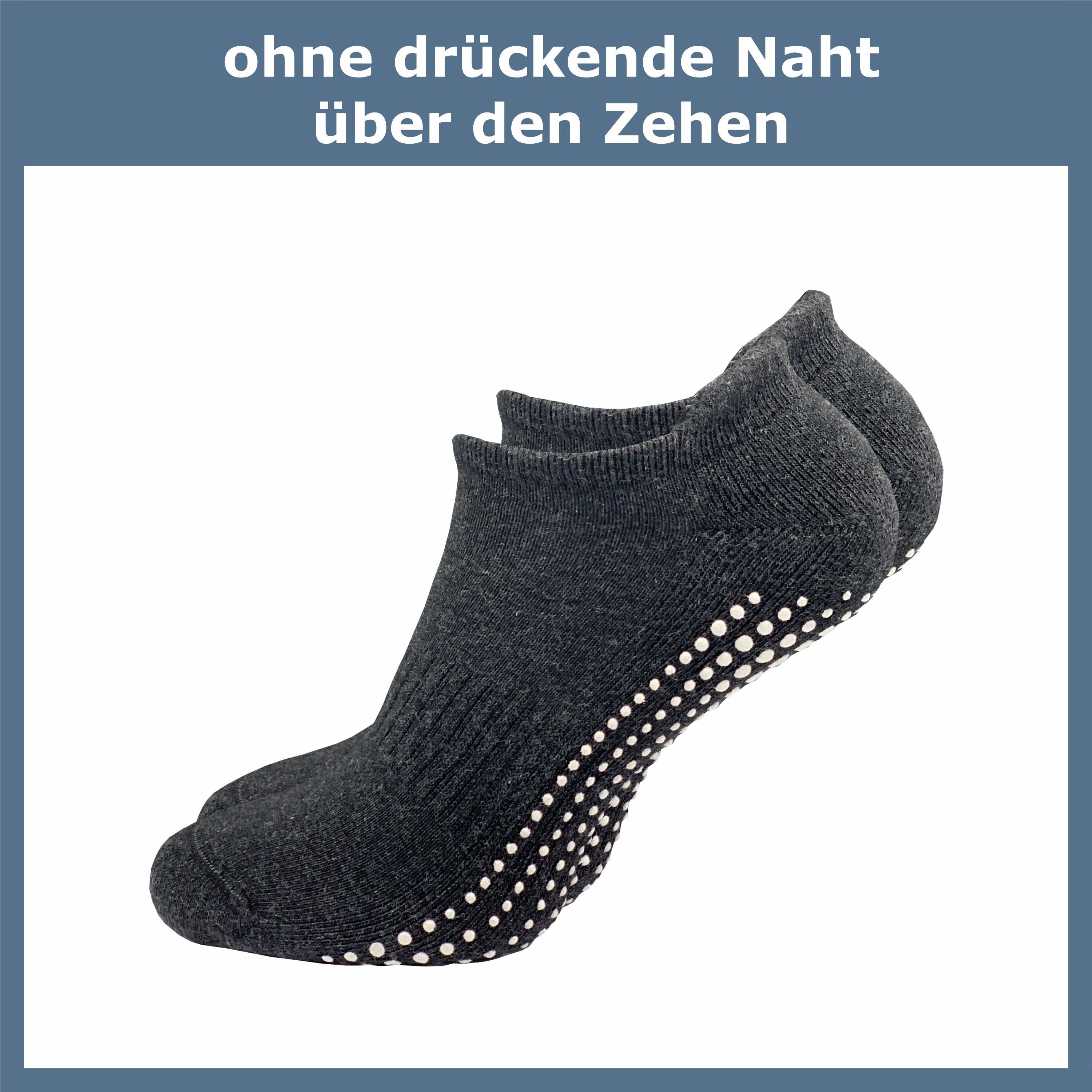 GAWILO ABS-Socken für Damen - Stoppersocken auch für Yoga & Pilates - Antirutsch (3 Paar) Sicherer Halt auf glatten Böden: Rutschfest mit hohem Baumwollanteil