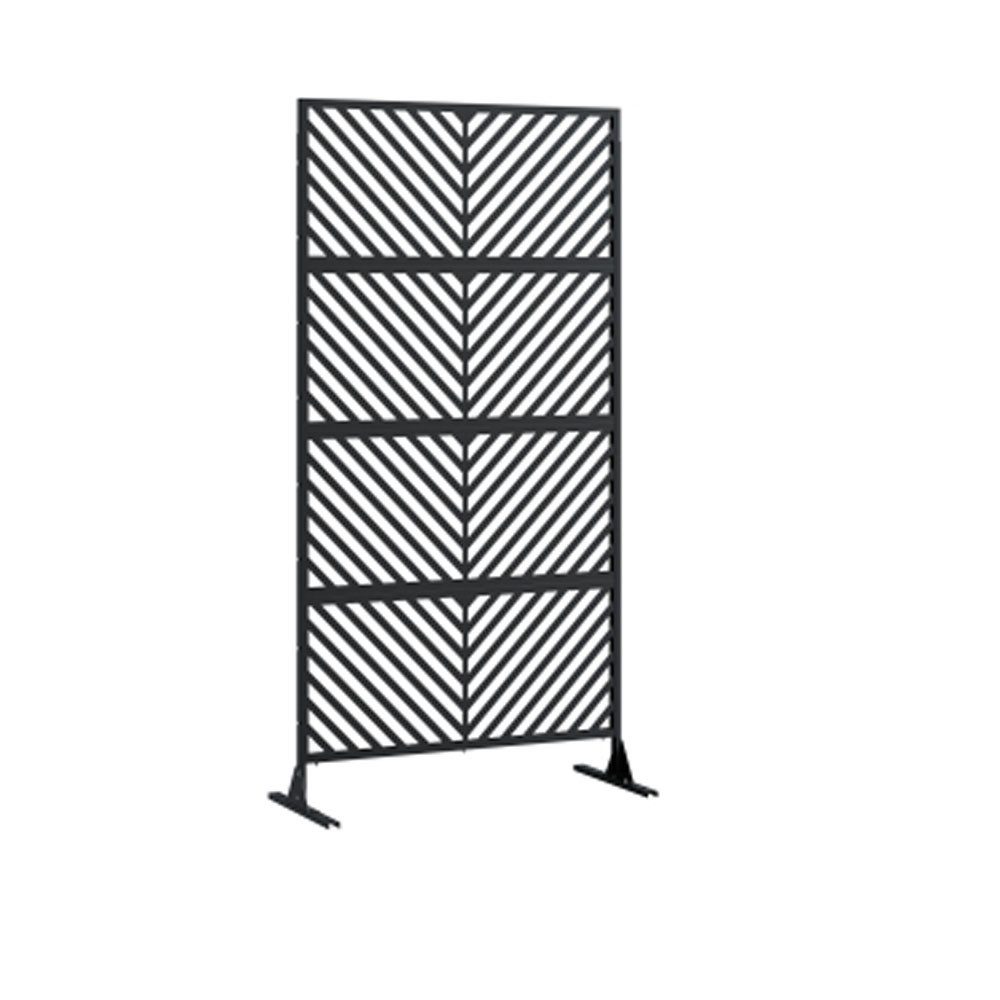 GarveeMore Paravent 72" H × 40" W Metall Datenschutz Bildschirm freistehend für Balkon