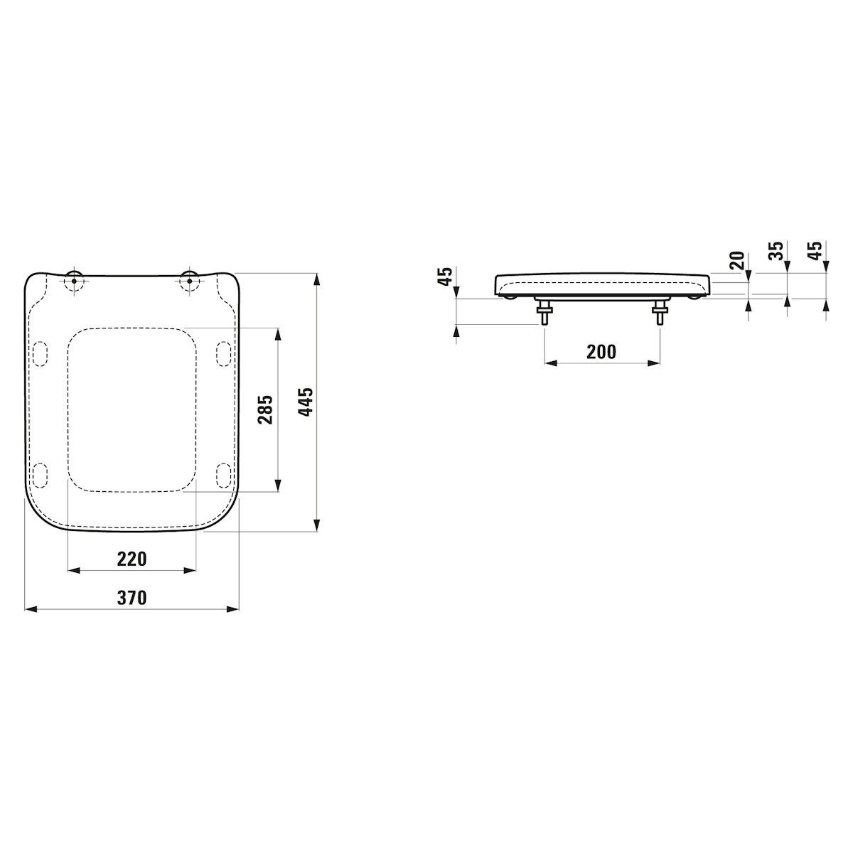 Laufen WC-Sitz WC-Sitz Pro S ohne Absenkautomatik, abnehmbar, weiß, H891960