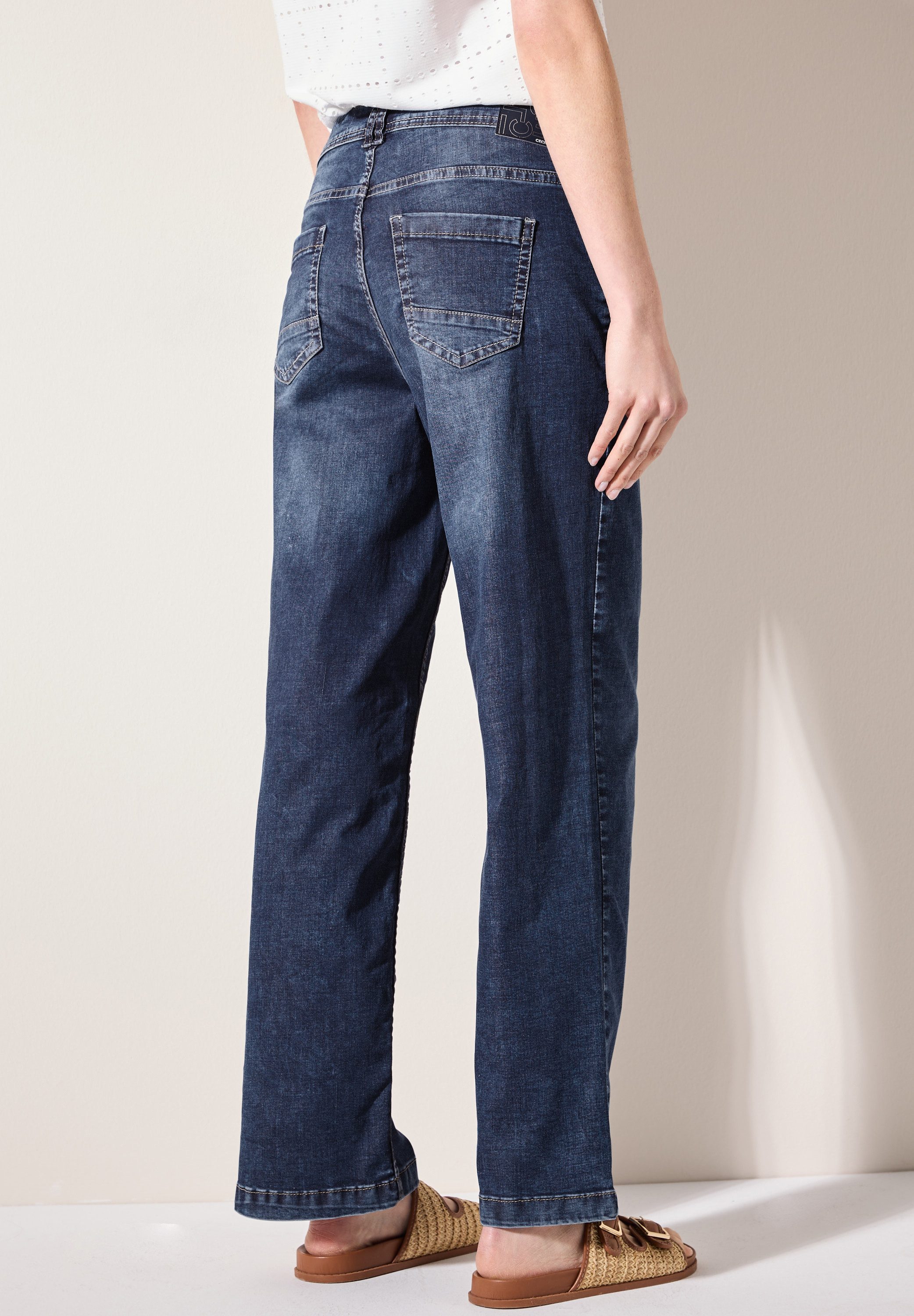 Cecil Weite Jeans, softer Materialmix günstig online kaufen