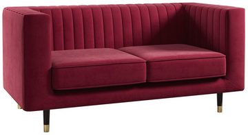 MKS MÖBEL Sofa ELMO 2, Ein freistehendes Zweisitzer-Sofa, Modern Stil, hohen Metallbeinen