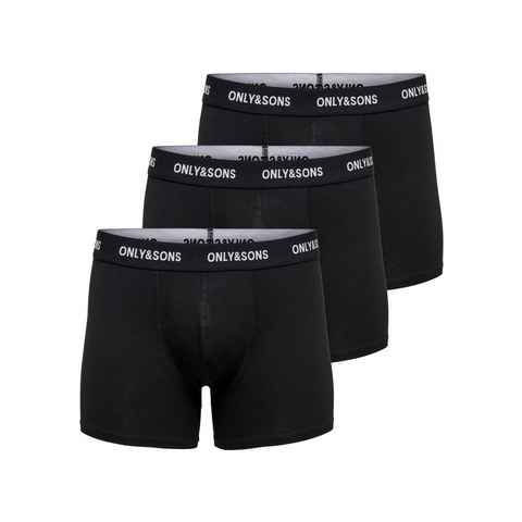 ONLY & SONS Trunk ONSFITZ SOLID BLACK TRUNK 3PACK3854 NOOS (Packung, 3-St)