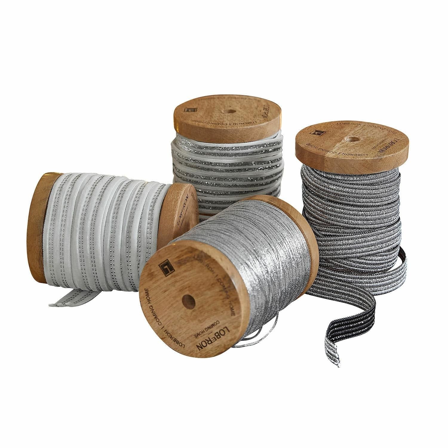 Mirabeau Geschenkband Band 4er Set Arceno silber, none