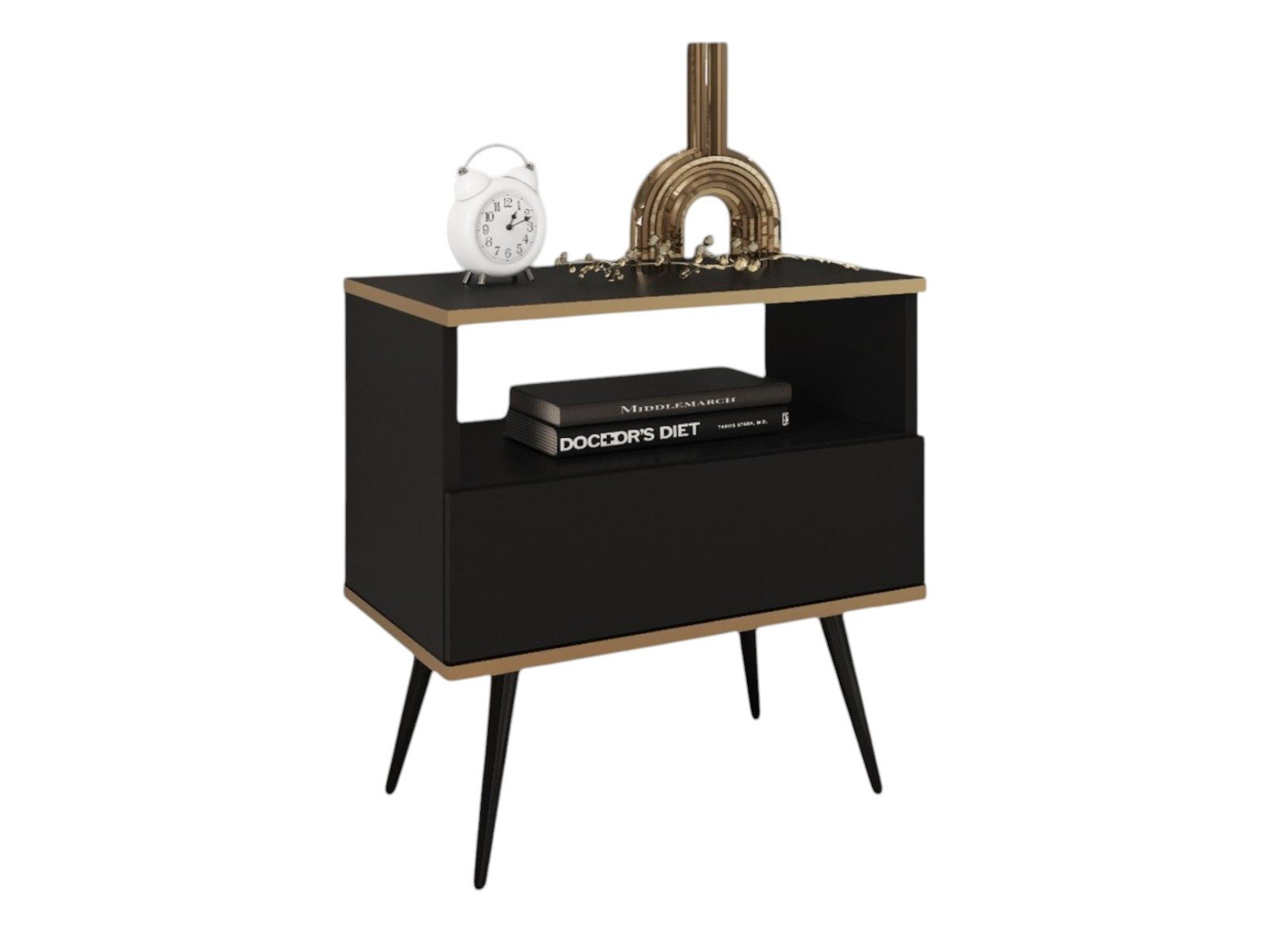 Compleo Nachttisch mit Schublade, Glamour Stil günstig online kaufen
