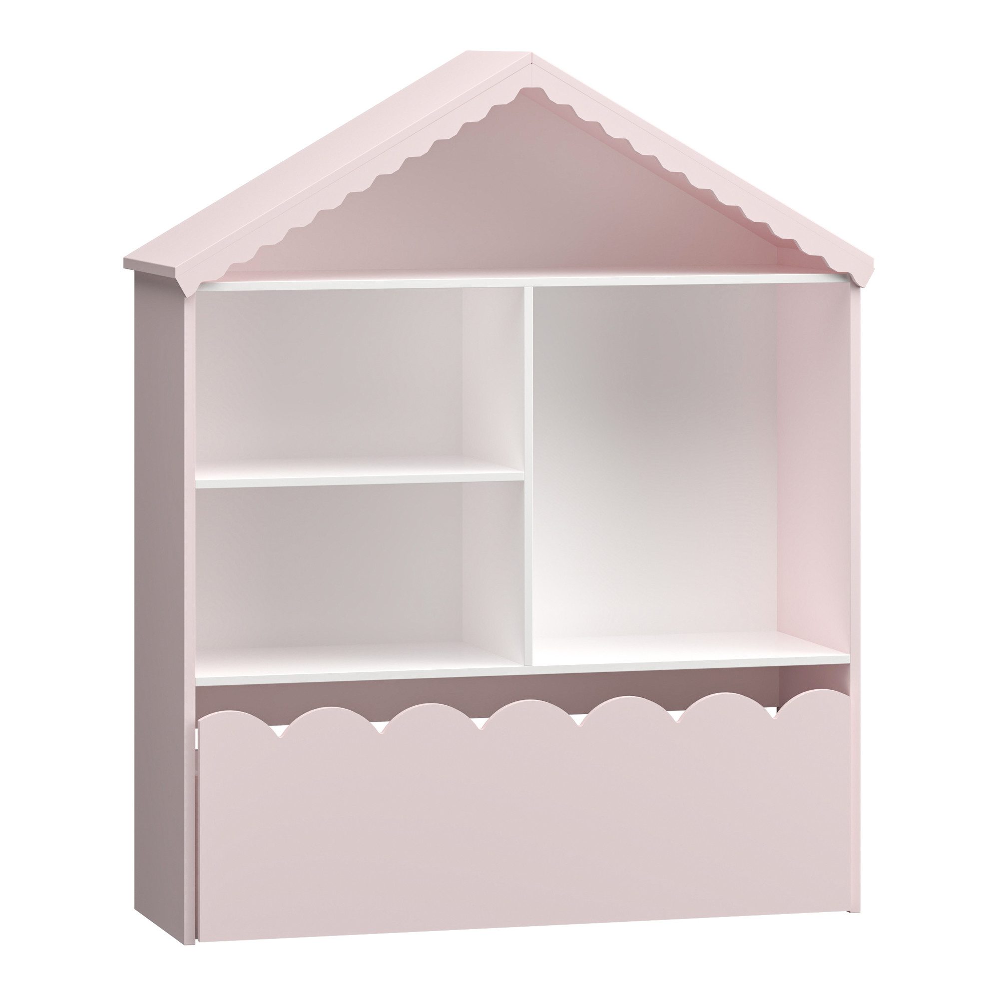en.casa Kinderregal, »Vestnes« Hausoptik 114x91x30 cm Cotton Candy / Weiß günstig online kaufen
