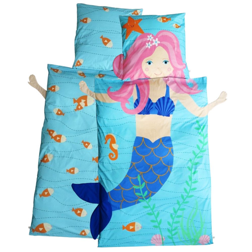 Surfing-Gorilla Kinderbettwäsche 3D-Optik- Bettbezug im Meerjungfrau Design günstig online kaufen