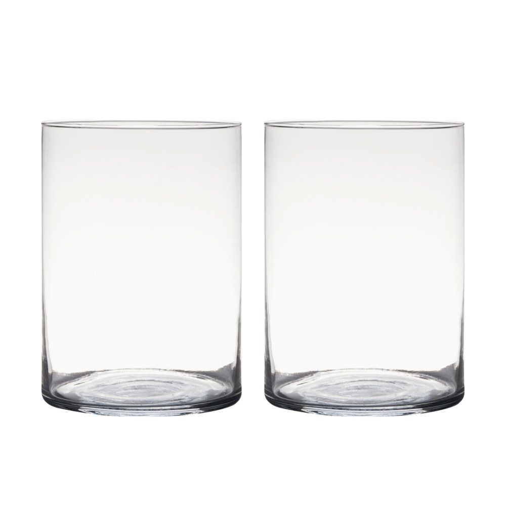 CreaFlor Home Dekovase ZYLINDER, Hot Cut, Transparent, ohne Motiv, H: 25cm
