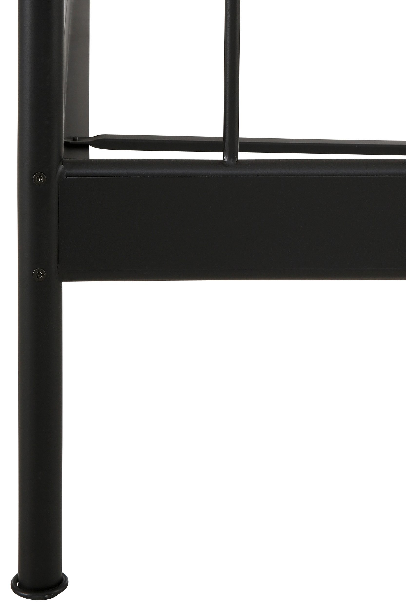 loft24 Bolte metal bed, bed 180x200 cm, bed frame, bed base, metal, black