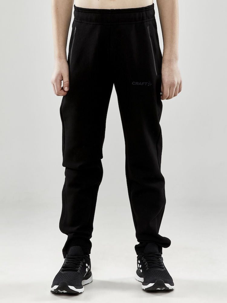 Craft Sweatpants Freizeithose Core Soul Zip (weiches Material) lang schwarz Kinder
