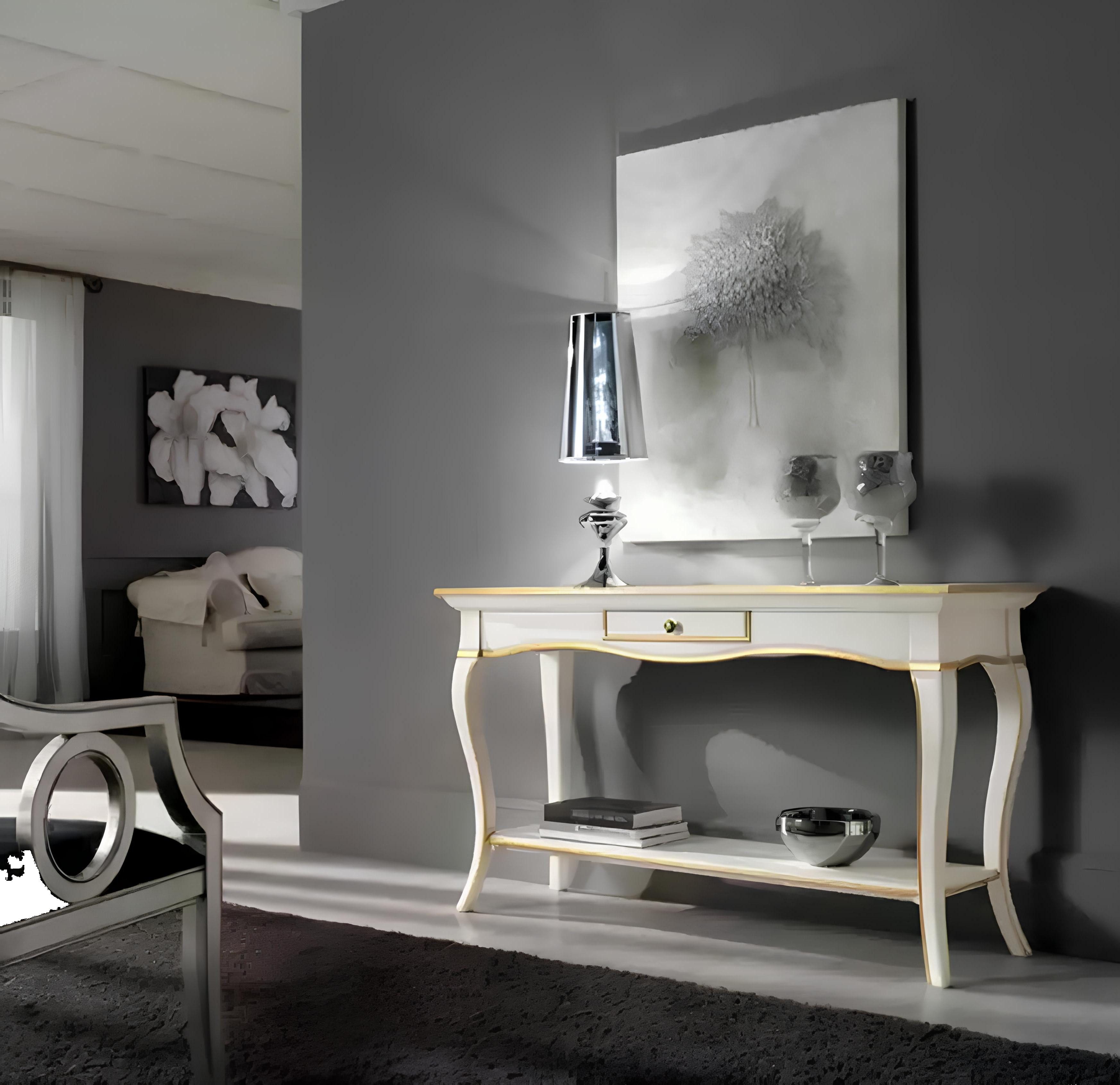 Xlmoebel Sideboard Eleganter Konsolentisch aus Holz in Weiß mit klassischem Design (1 St., Konsole), Hergestellt in Europa