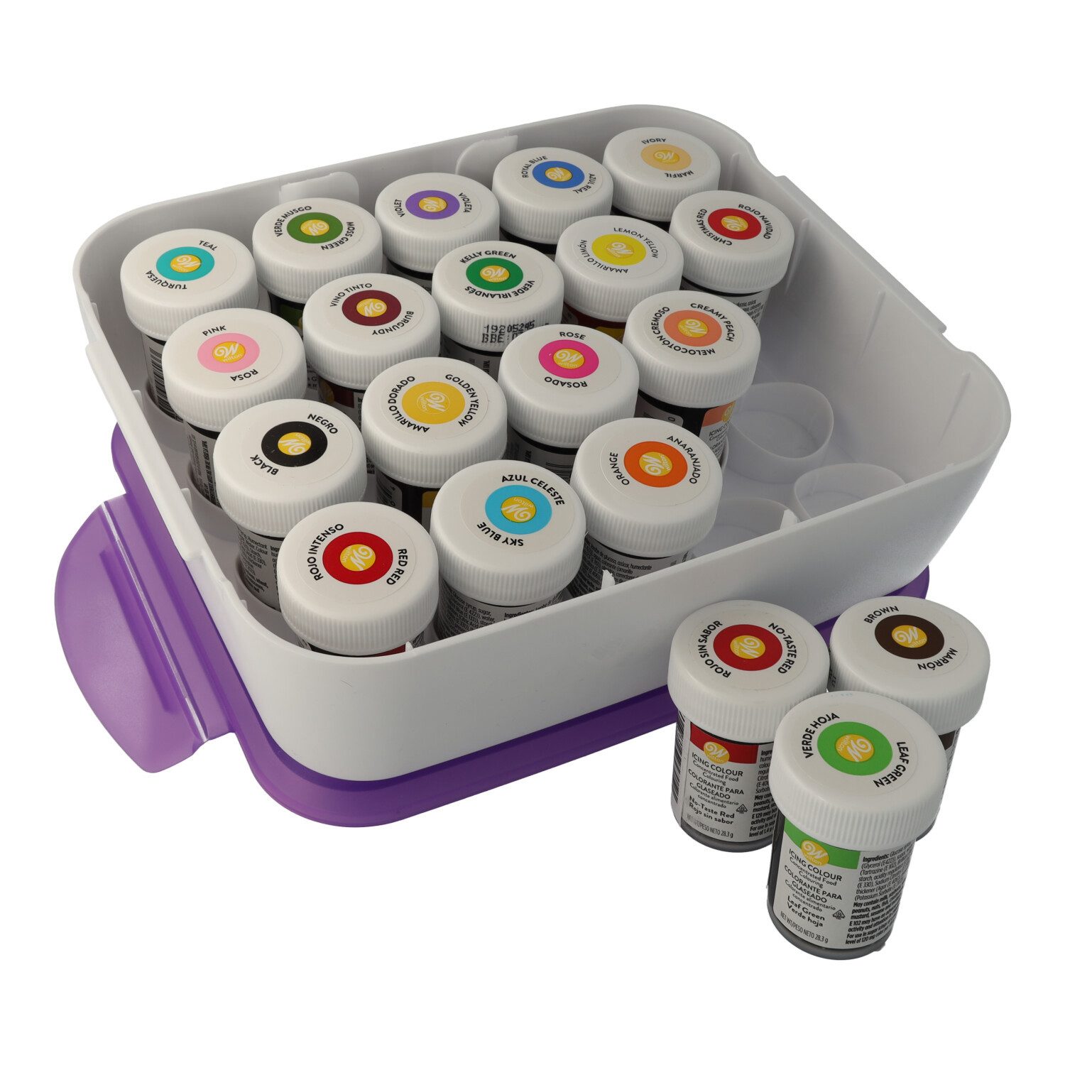 Wilton Backdekoration Wilton Glasurfarben 20er Set im Organizer, (Wilton Organizer)