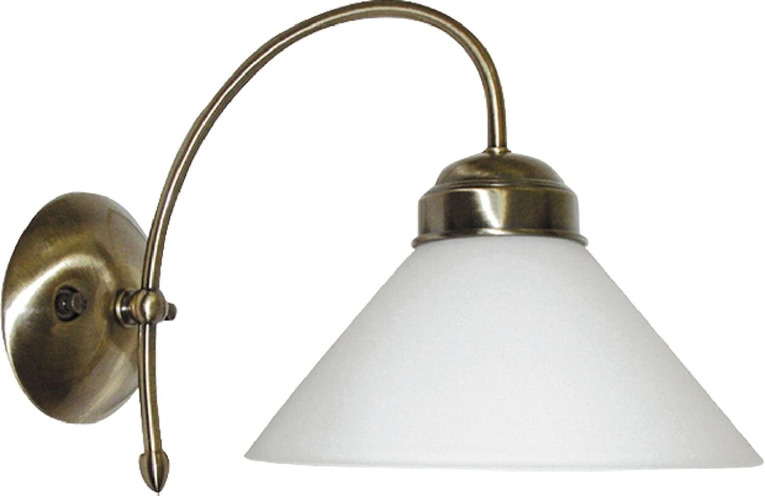 Licht-Erlebnisse Wandleuchte MARIAN, ohne Leuchtmittel, Wandlampe E27 Glas Metall Jugendstil in Bronze Beleuchtung. Reduzierter Preis € 65,99. Unverbindliche Preisempfehlung € 99,95
