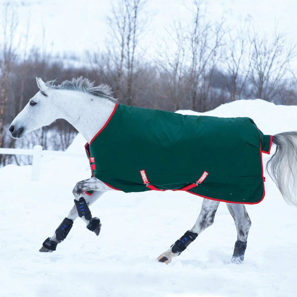 Horseware Pferde-Thermodecke Horseware Rambo Original Turnout Heavy 400g - Green/Red