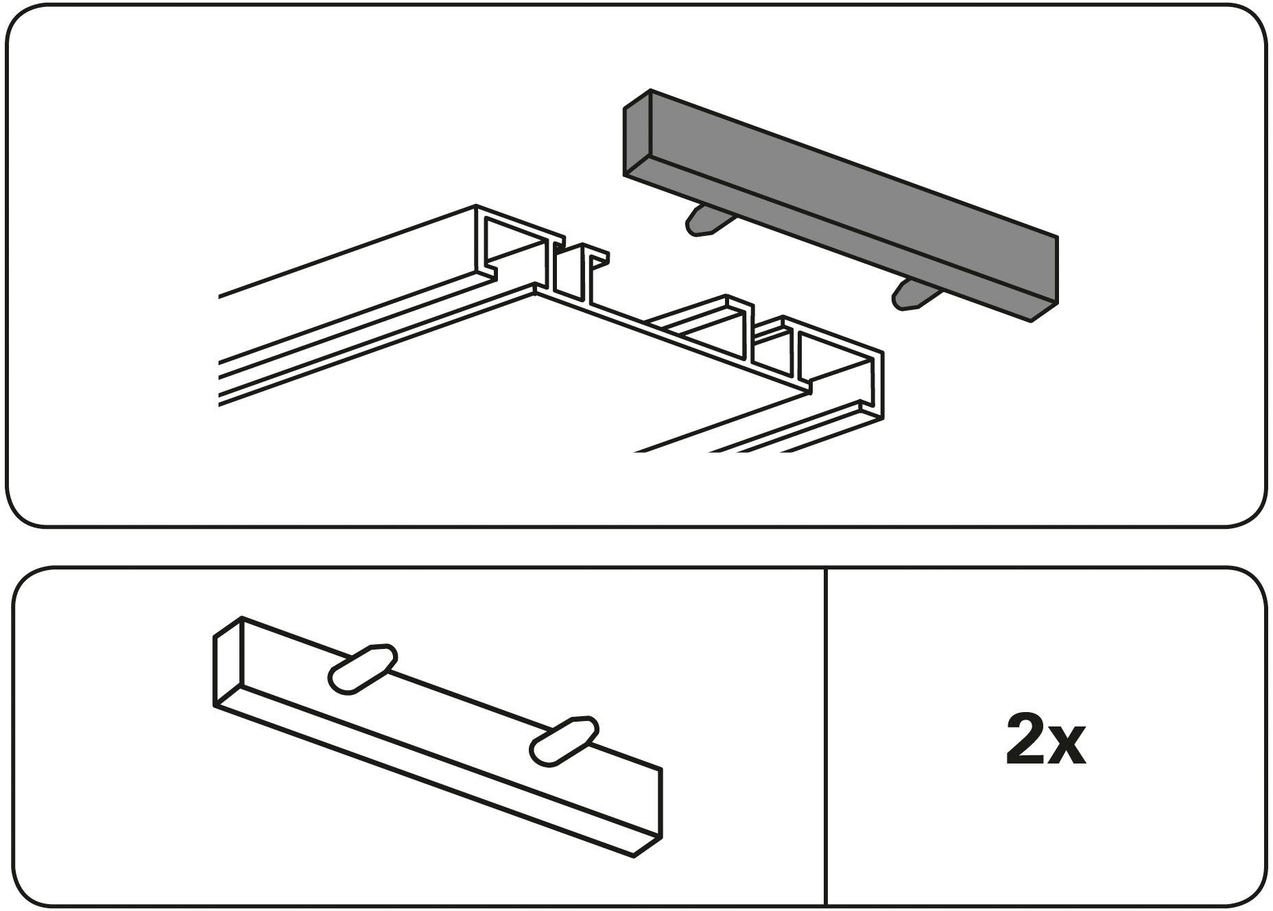 GARDINIA Gardinenstangen-Endstück Endstück 2-läufig, (2-St), Serie Aluminium-Vorhangschiene 2-läufig – Bild 3 von 4