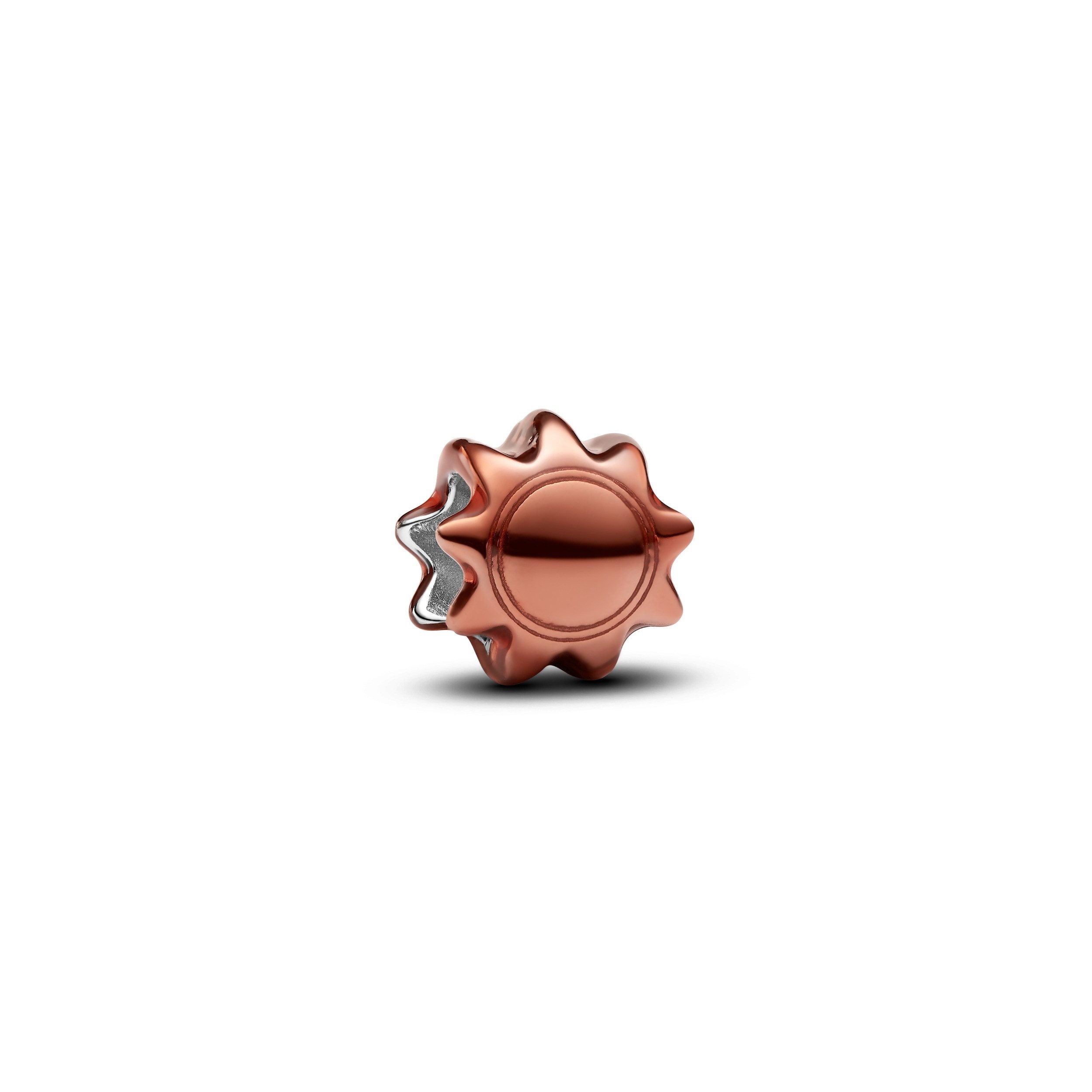 Pandora Charm-Einhänger Pandora Mini-Charm Damen Orangefarbene Sonne Sterling-Silber 794818C01