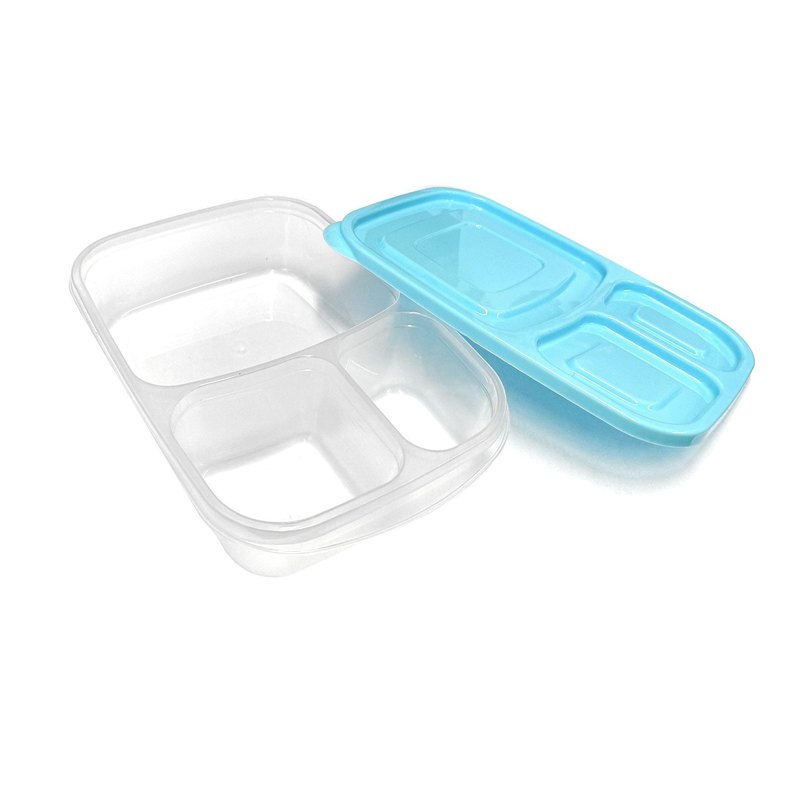 HAC24 Lunchbox Lunchboxen Brotdose Brotbox Vesperdose Snackbox, Kunststoff, (Set, 8-tlg), mit Deckel Kunststoff 1,2 Liter 3 Fächer