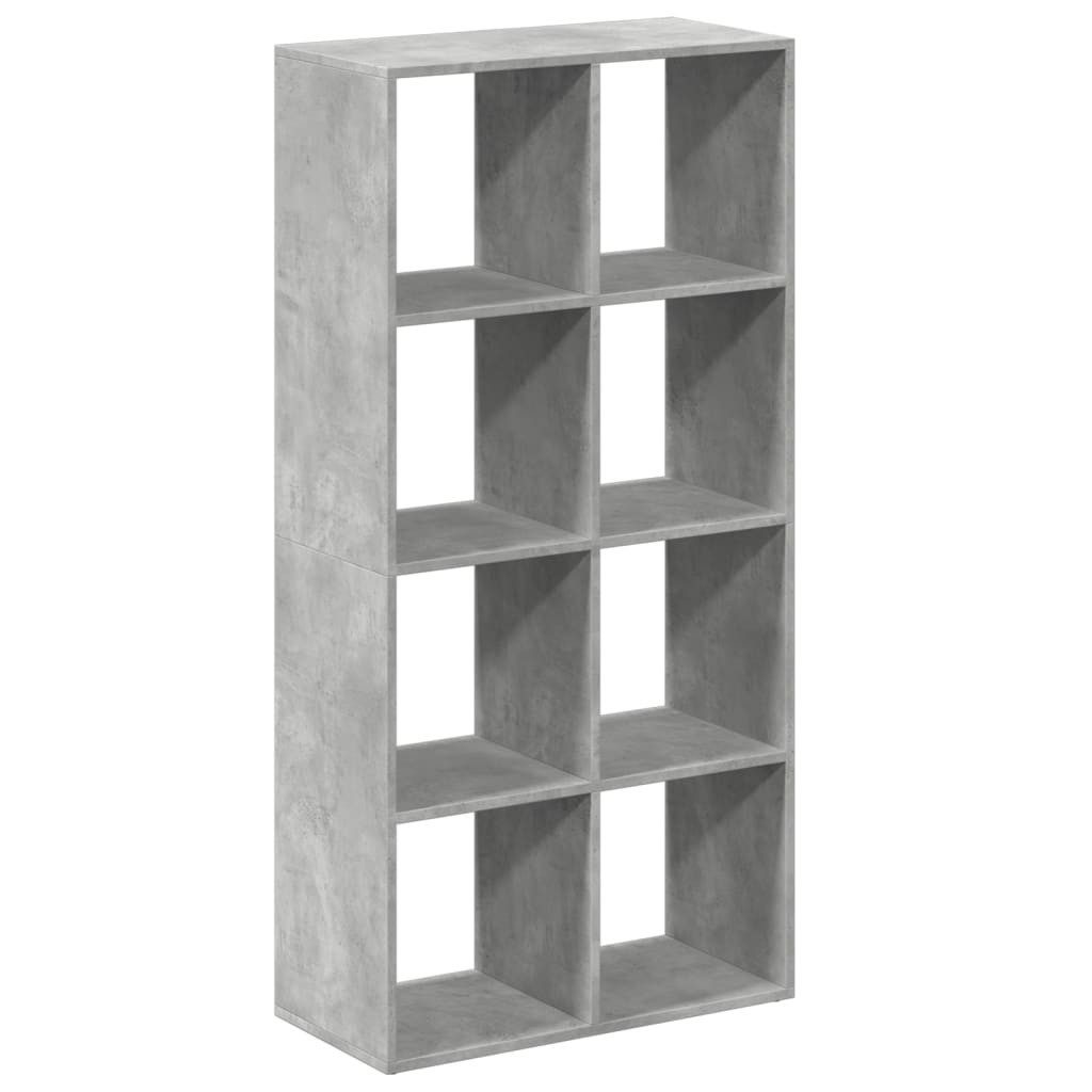 vidaXL Bücherregal Raumteiler-Bücherregal Betongrau 69,5x29x137,5 cm Holzwerkstoff, 1-tlg.