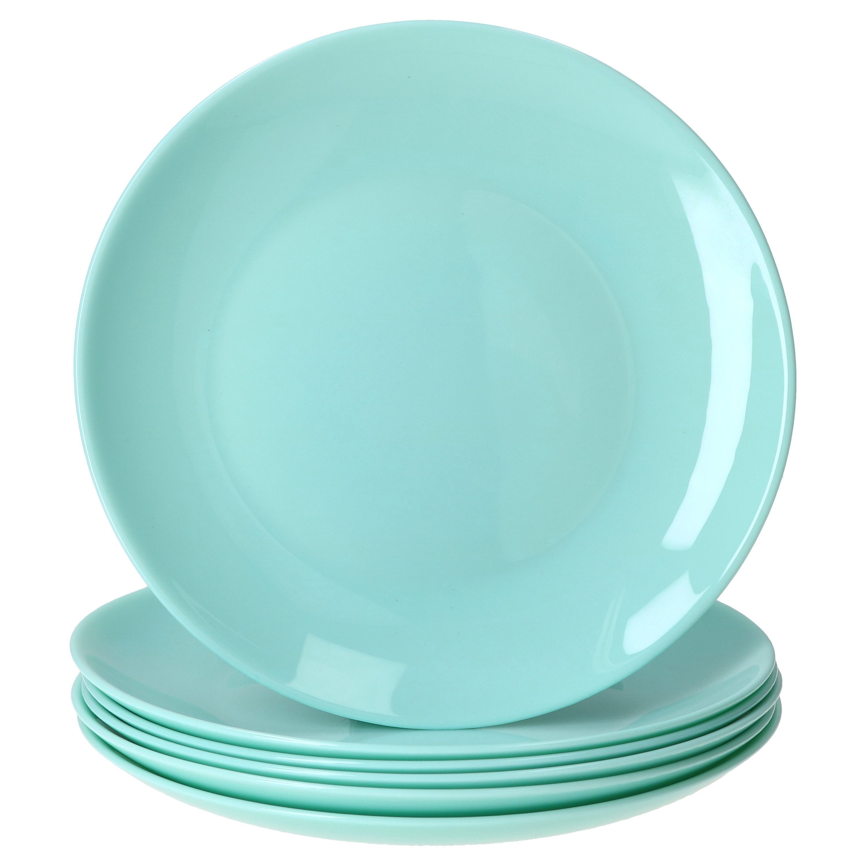 MamboCat Frühstücksteller MamboCat 6x Mint Kuchenteller Ø 19 cm Glas flache Teller Dessert