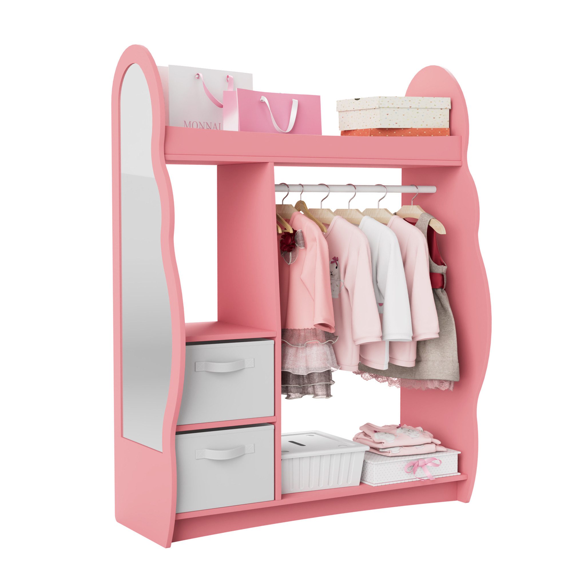 radelldar Kleiderständer Kinder Kleiderschrank, (3 St), günstig online kaufen