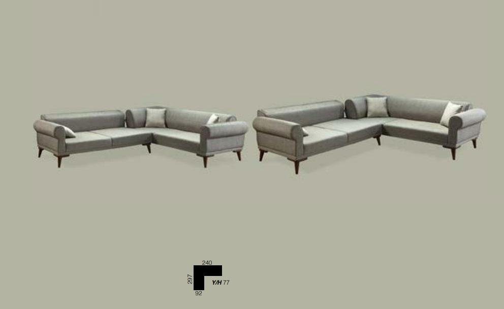 JVmoebel Ecksofa, Ecksofa L-Form Couch Luxus Polsterung Wohnzimmer Soft Style