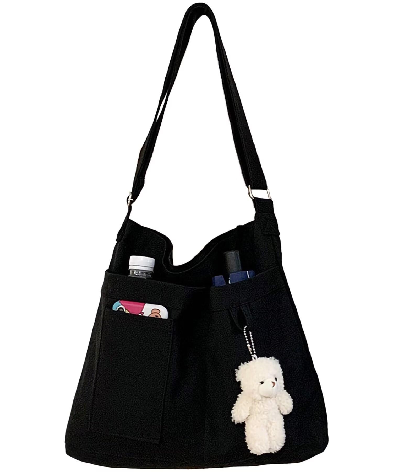 Zaewry Schultertasche Damen Canvas Tasche Umhängetasche Große Shopper Handtasche Tote Bag, Ideal für Einkaufen, Schule, Arbeit, Strand und Reisen
