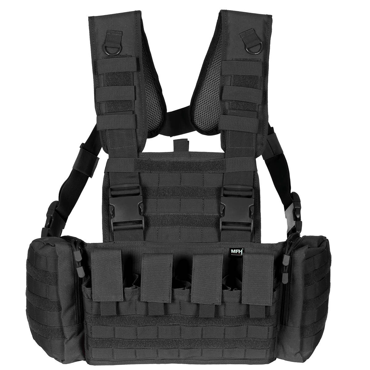 MFH Anglerweste Chest Rig, "Mission", schwarz günstig online kaufen
