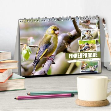 CALVENDO Wandkalender Finkenparade (Tischkalender 2024 DIN A5 quer), CALVENDO Monatskalender