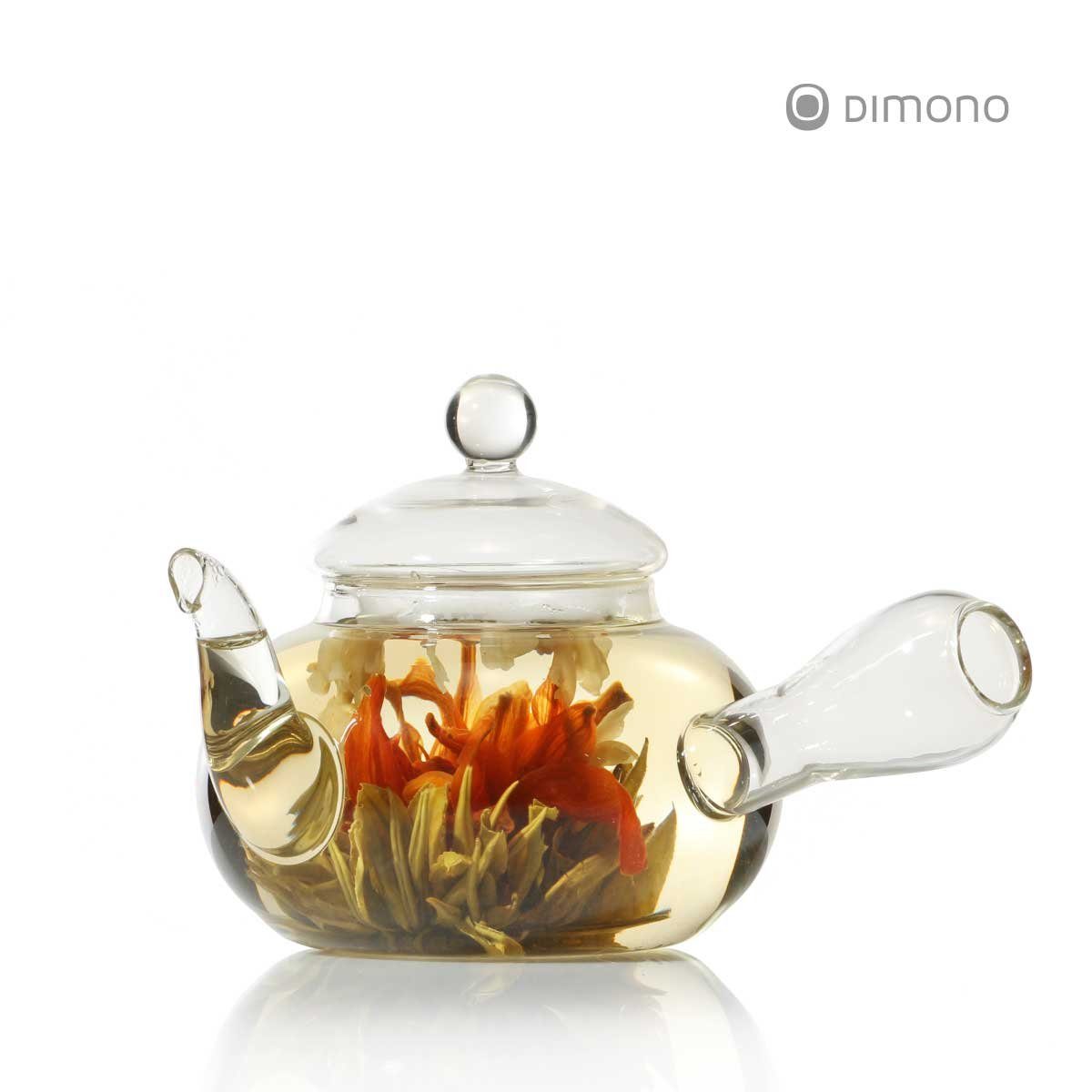 Dimono Teekanne Glas-Kanne, Japanische & Kyusu Tee-Sieb 600ml Filter