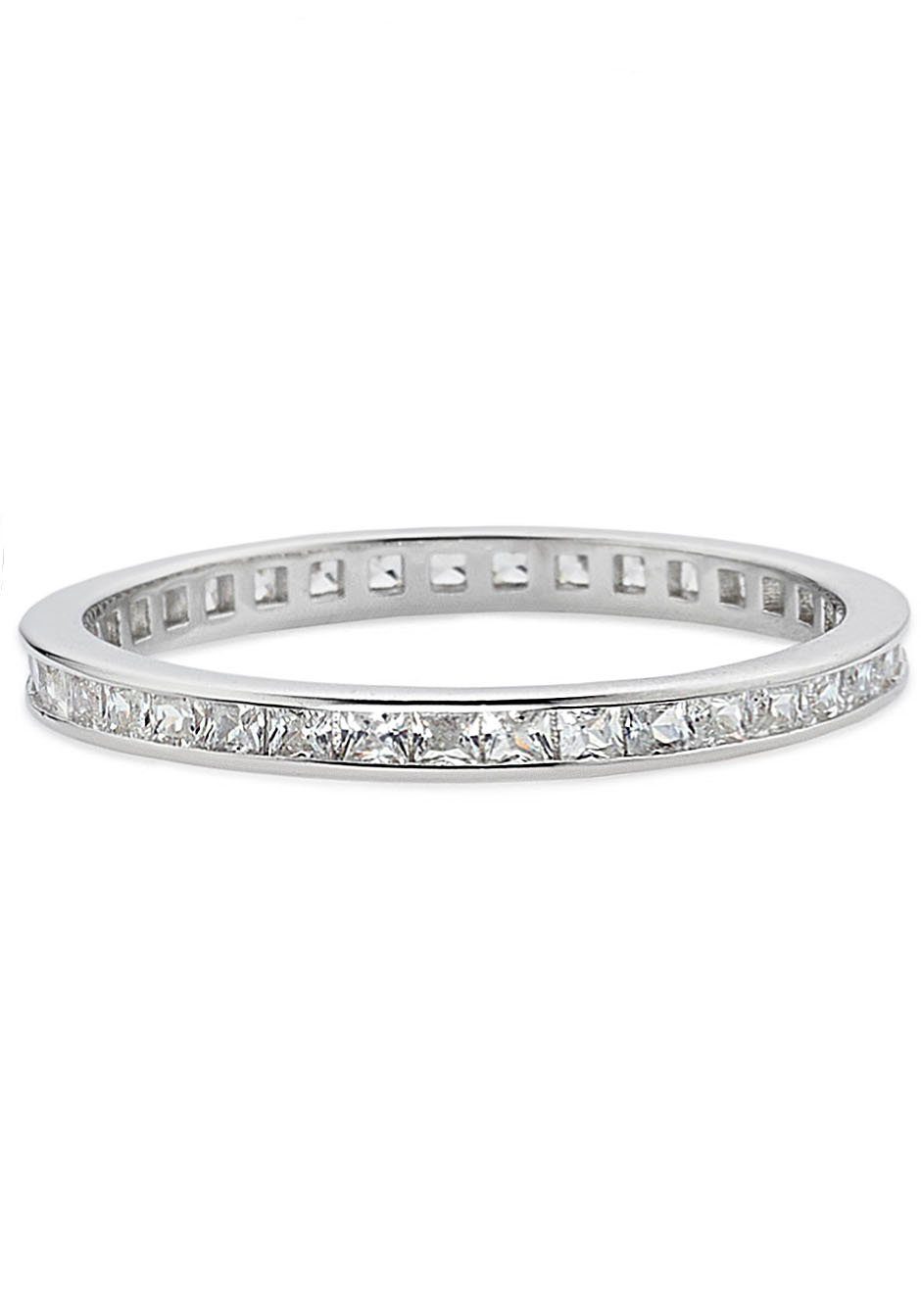 Bruno Banani Fingerring Schmuck Geschenk Silber 925 Damenring Memoire Regenbogen, mit Zirkonia (synth)