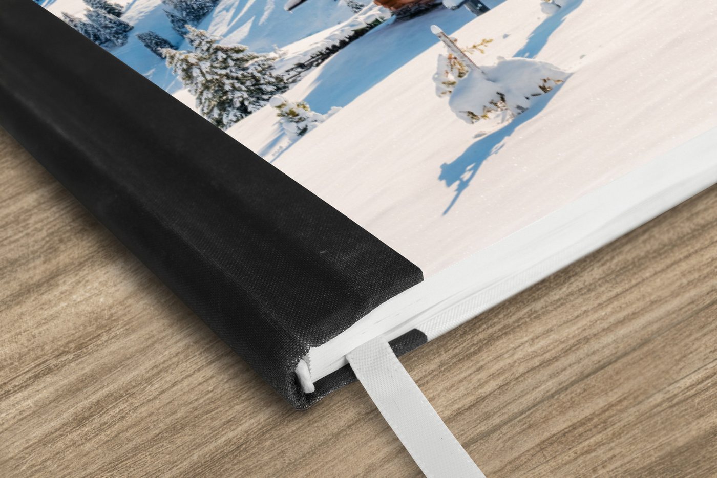 Thumbnail - MuchoWow Notizbuch Winter - Hütte - Berge - Aussicht - Schnee, Notebook, Notizblock a5, Tagebuch, Journal Liniert