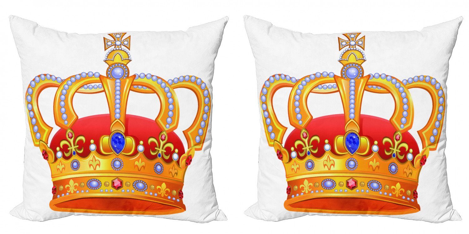 Kissenbezüge Modern Accent Doppelseitiger Digitaldruck, Abakuhaus (2 Stück), König Majestic Königs Sign Crown