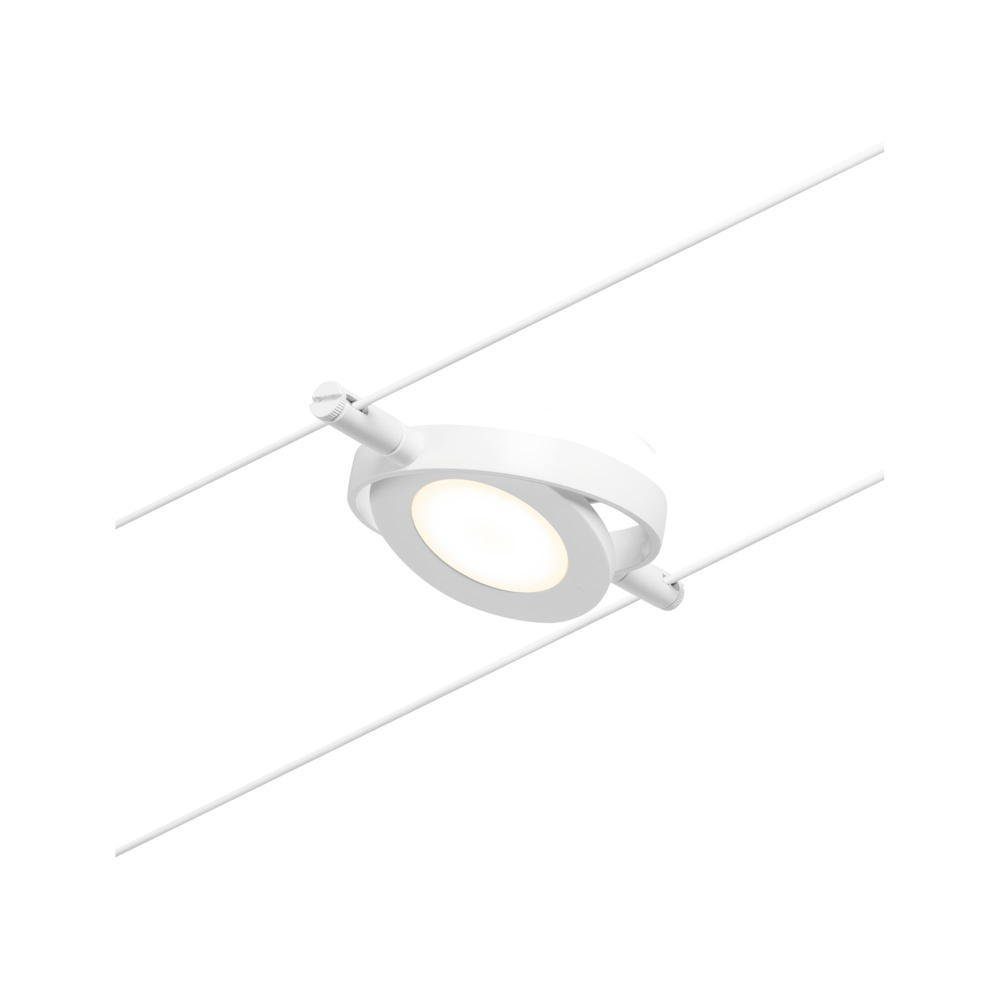 Paulmann Deckenleuchte LED Seilsystem Weiß Basisset 1400lm, Roundmac LED, verbaut, enthalten: fest Seilsystem 4,5W keine Angabe, warmweiss, 5x Ja, Chrom und Leuchtmittel in