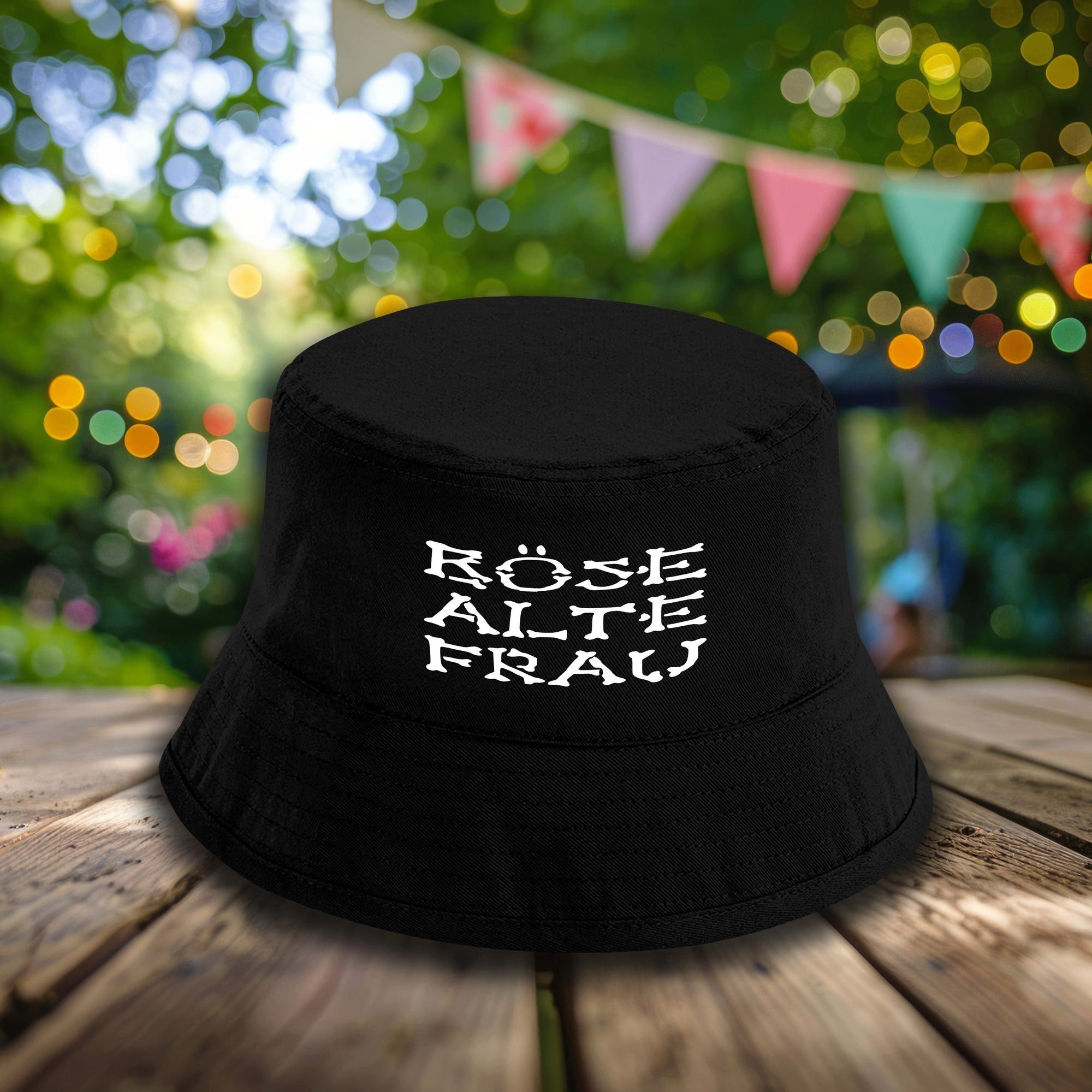 Herzbotschaft Sonnenhut Bucket Hat Böse alte Frau (Unisex Einheitsgröße, Sommerhut mit Spruch, Festivalhut, Fischerhut) für Damen & Herren
