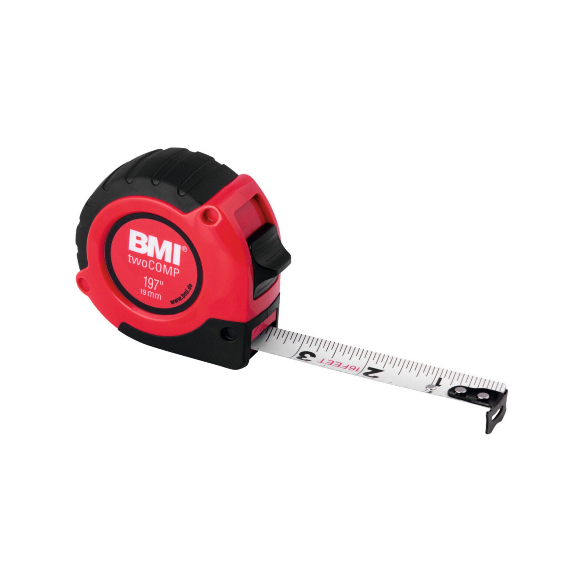 BMI BMI Rollbandmaß twoCOMP, Zoll-Ablesung, 396 Zoll