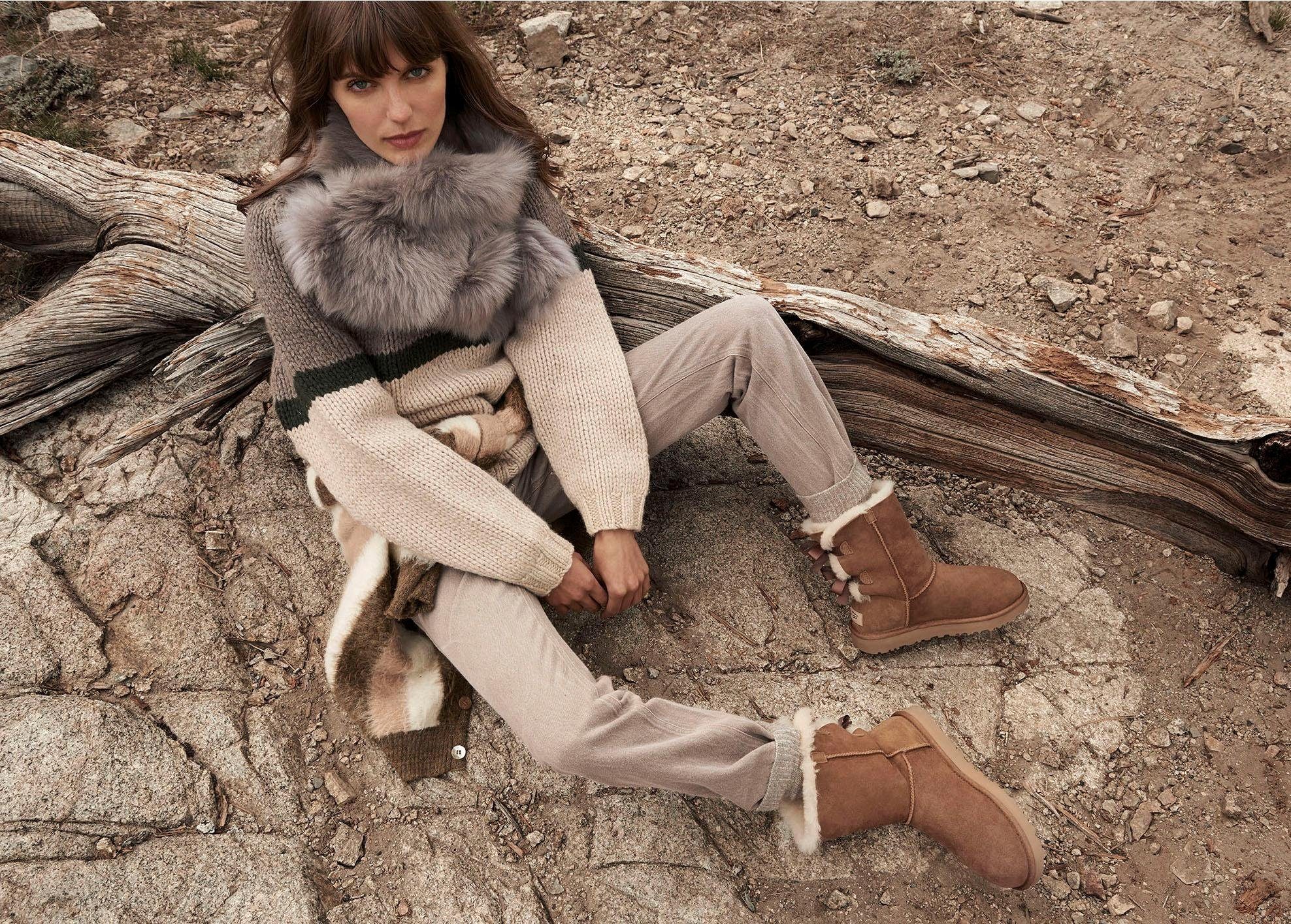 UGG Bailey Bow 2 Schlupfboots mit Satinschleifen hinten am Schaft