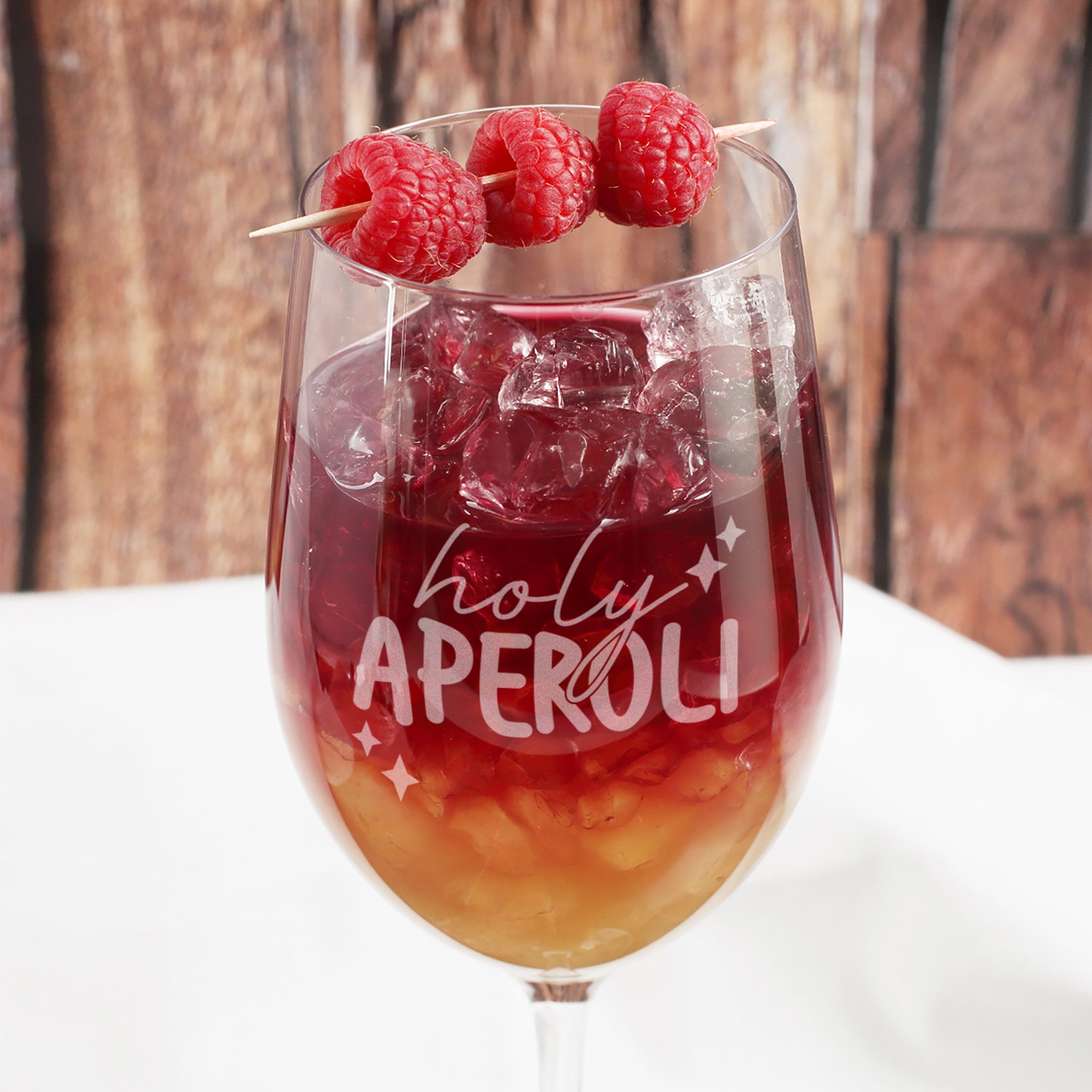 Herz & Heim Weinglas für Aperol Spritz mit Gravur, Teqton Glas, 430 ml, spülmaschinengeeignet, verschiedene Motive – Bild 4 von 4
