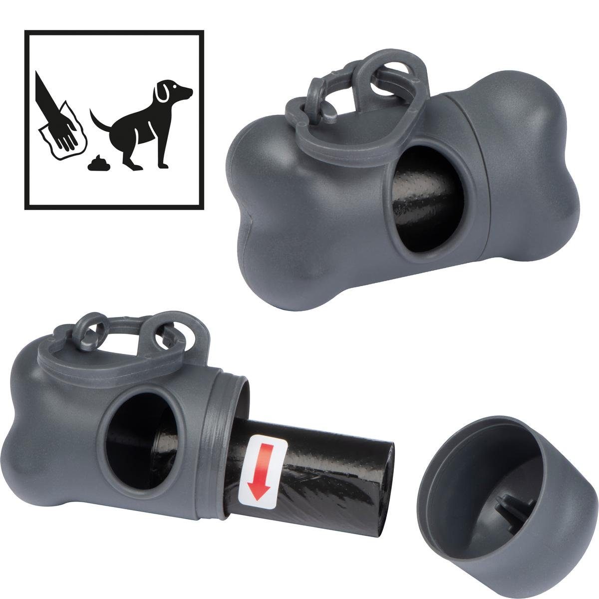 Easy Gifts Диспенсер для гигиенических пакетов Hundekotbeutelspender in der Form eines Knochens mit Karabinerhaken